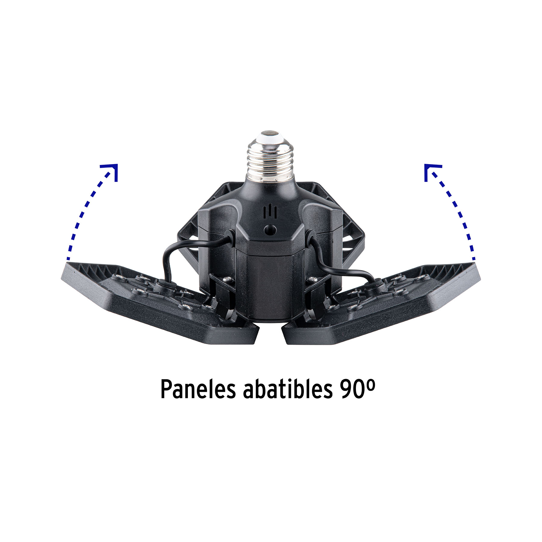 Luminario de LED 65 W, aluminio con 3 paneles abatibles