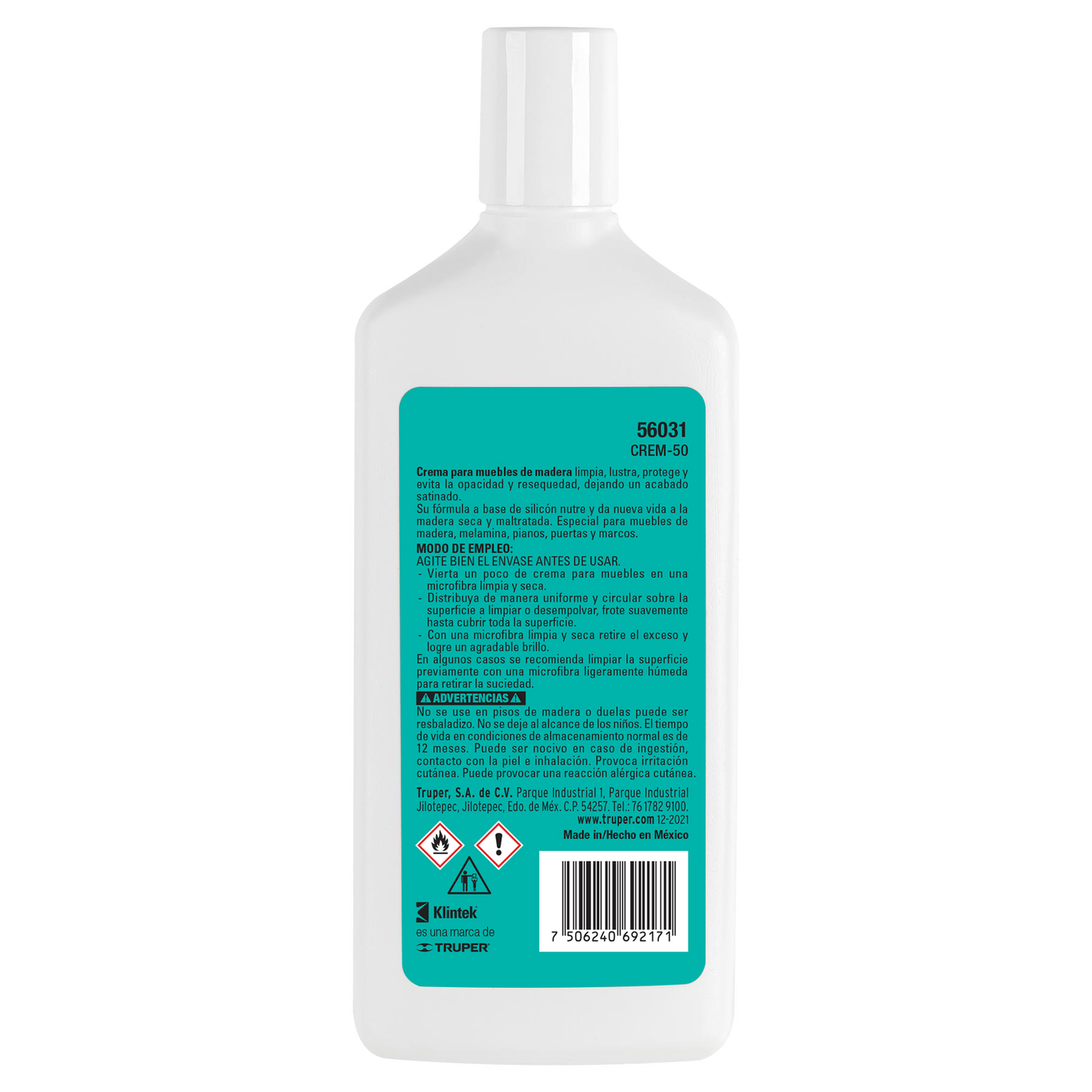 Crema lustradora para muebles, 500 ml