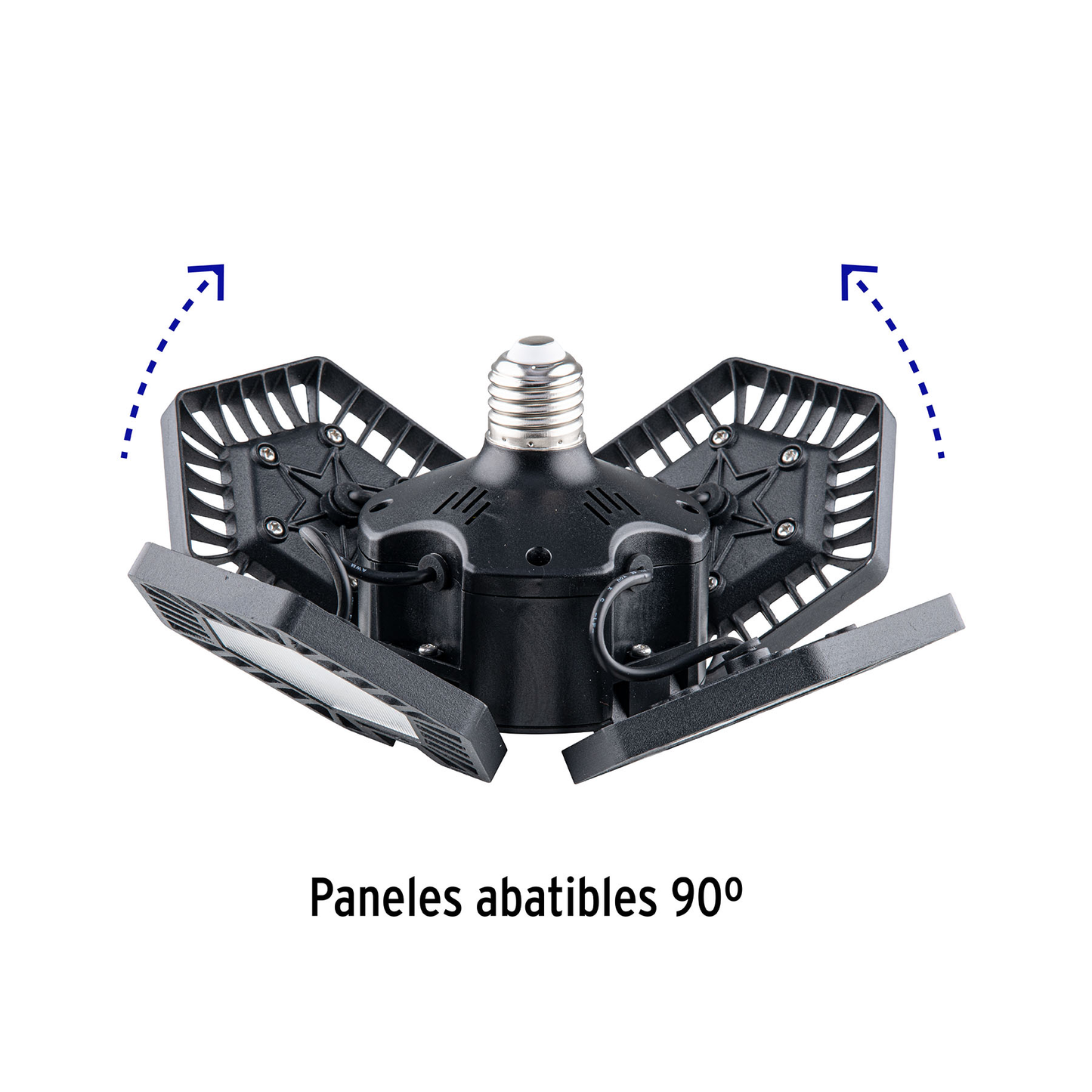 Luminario de LED 100 W, aluminio con 4 paneles abatibles