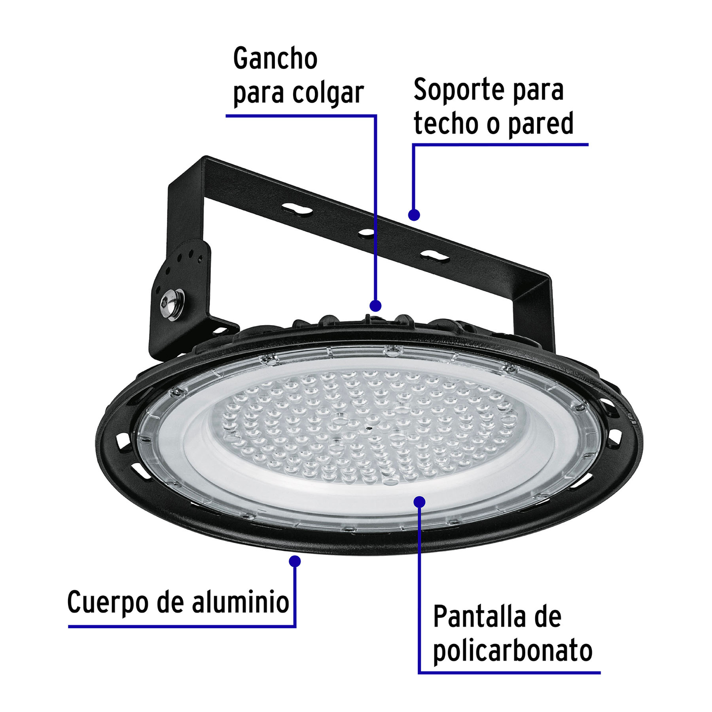 Luminario de LED 100 W High Bay, Volteck