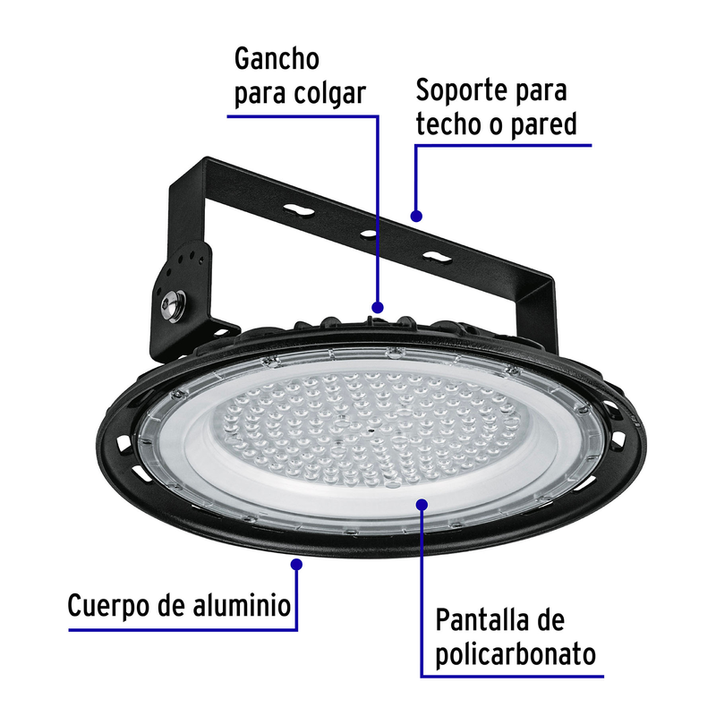 Luminario de LED 100 W High Bay, Volteck