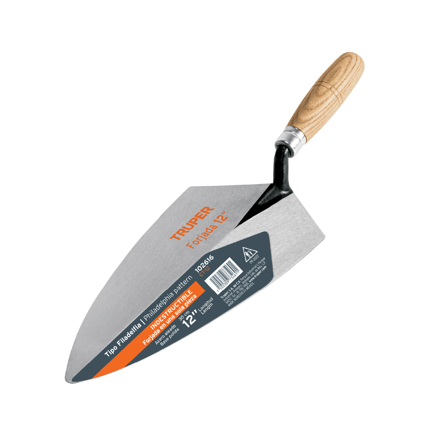 Cuchara para albañil, tipo Filadelfia 12', Truper