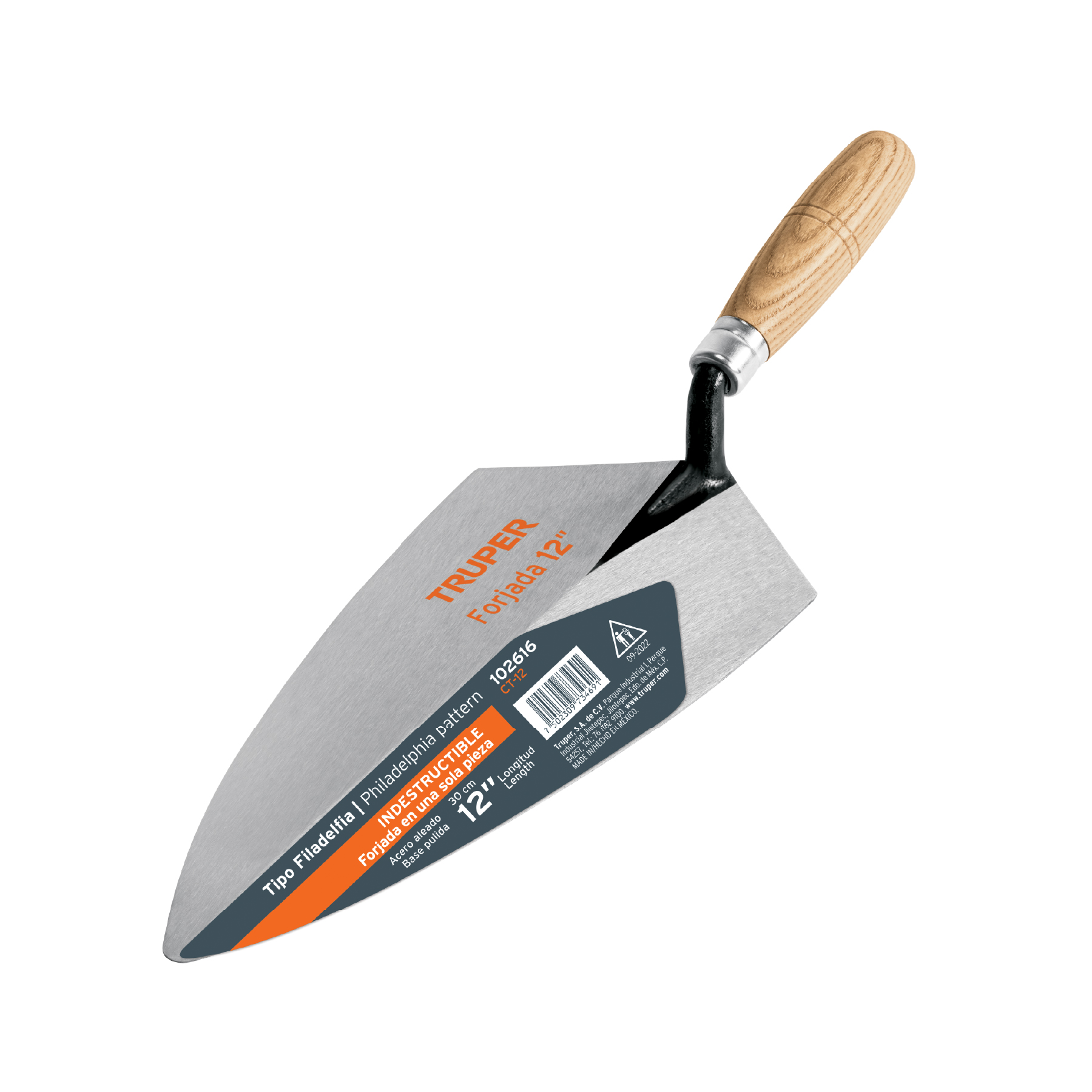 Cuchara para albañil, tipo Filadelfia 12', Truper