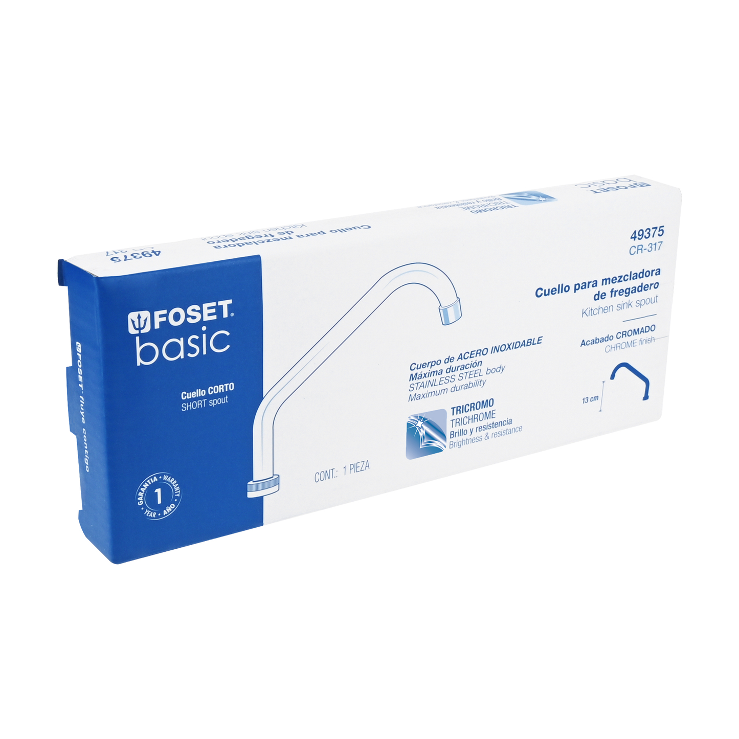 Cuello de repuesto corto para fregadero (f-317), basic