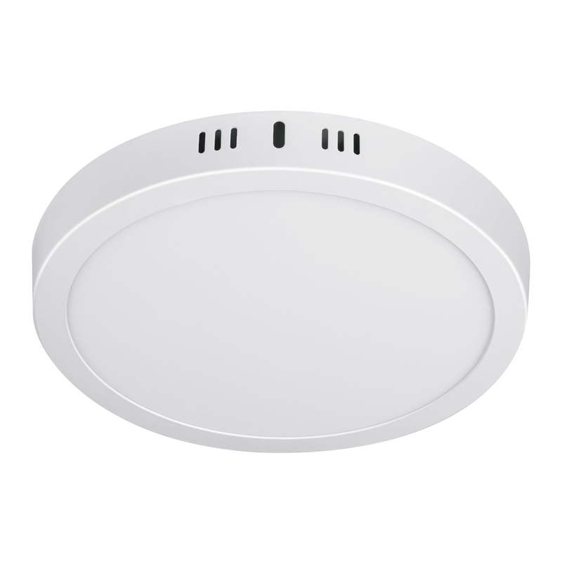 Luminario blanco de LED 18 W redondo tipo plafón luz cálida
