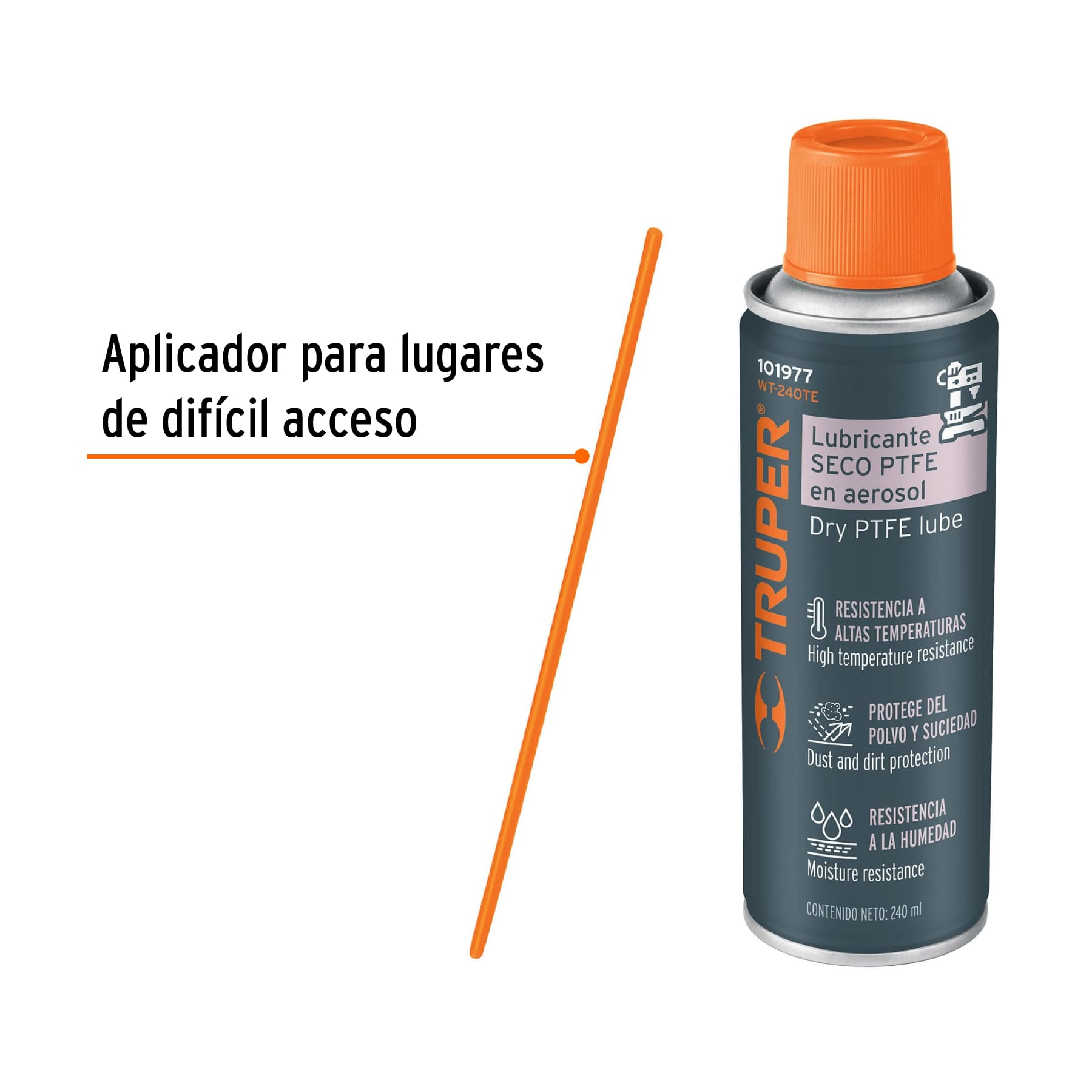 Lubricante seco PTFE en aerosol 240 ml