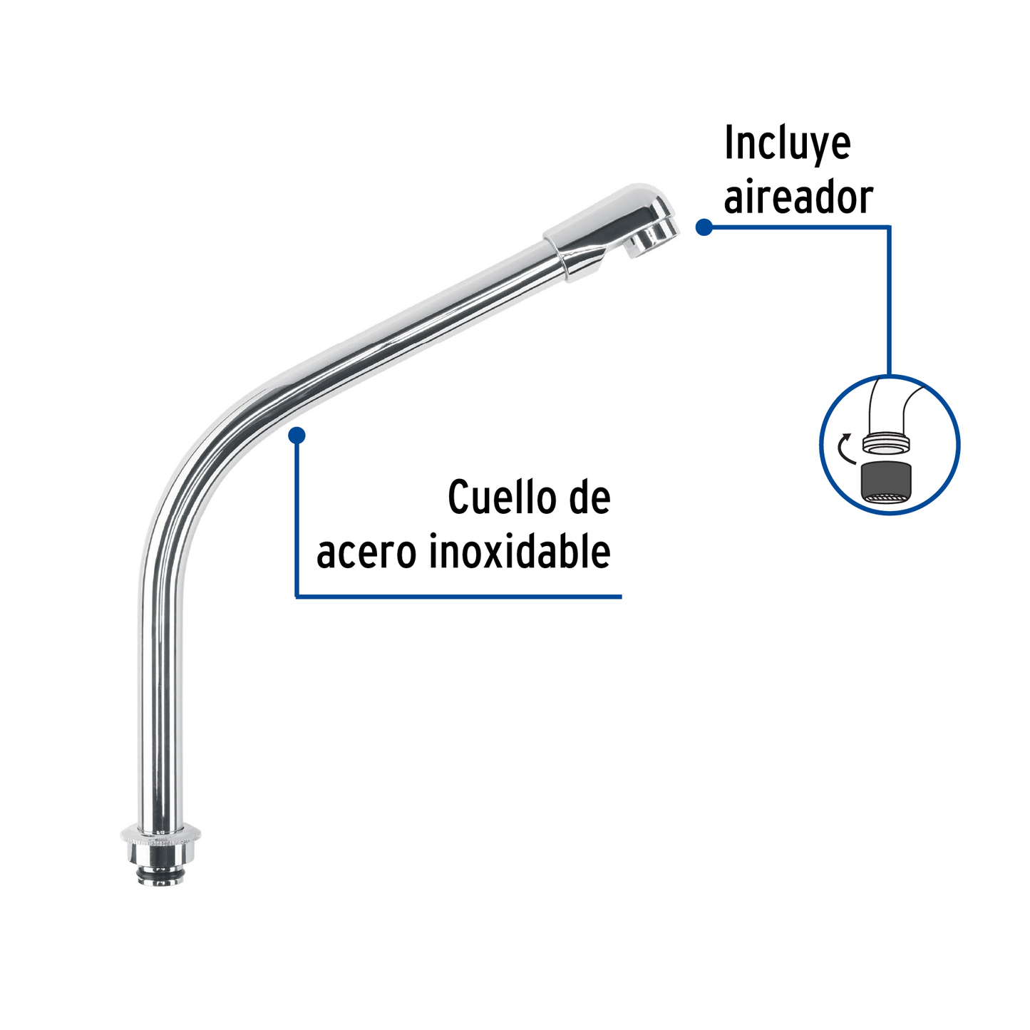 Cuello tipo cobra para mezcladora de fregadero AQCR-94,Foset