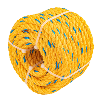 Cuerda torcida de polipropileno, amarilla, 11mm, 18m