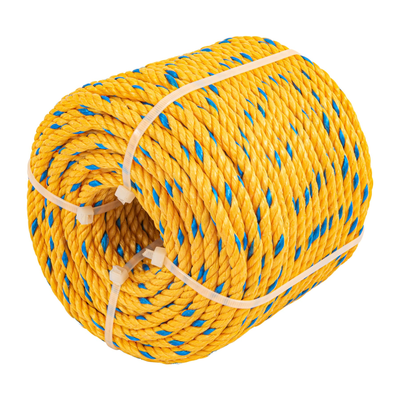 Cuerda torcida de polipropileno, amarilla, 6mm, 46m