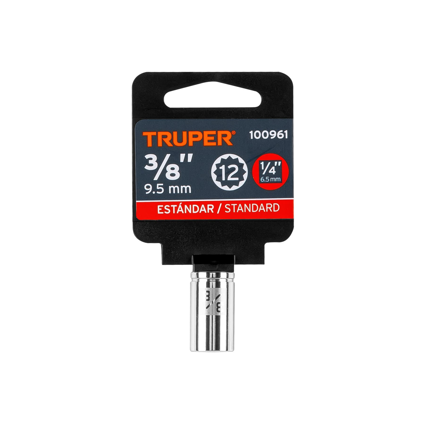 Dado de 3/8', 12 puntas, cuadro 1/4', Truper