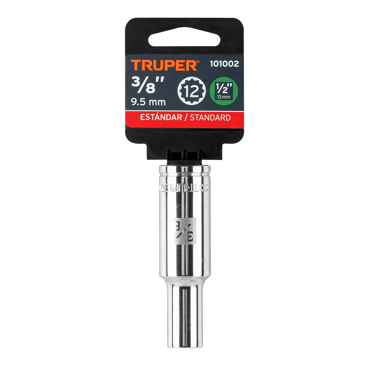 Dado largo de 3/8' 12 puntas, cuadro 1/2', Truper