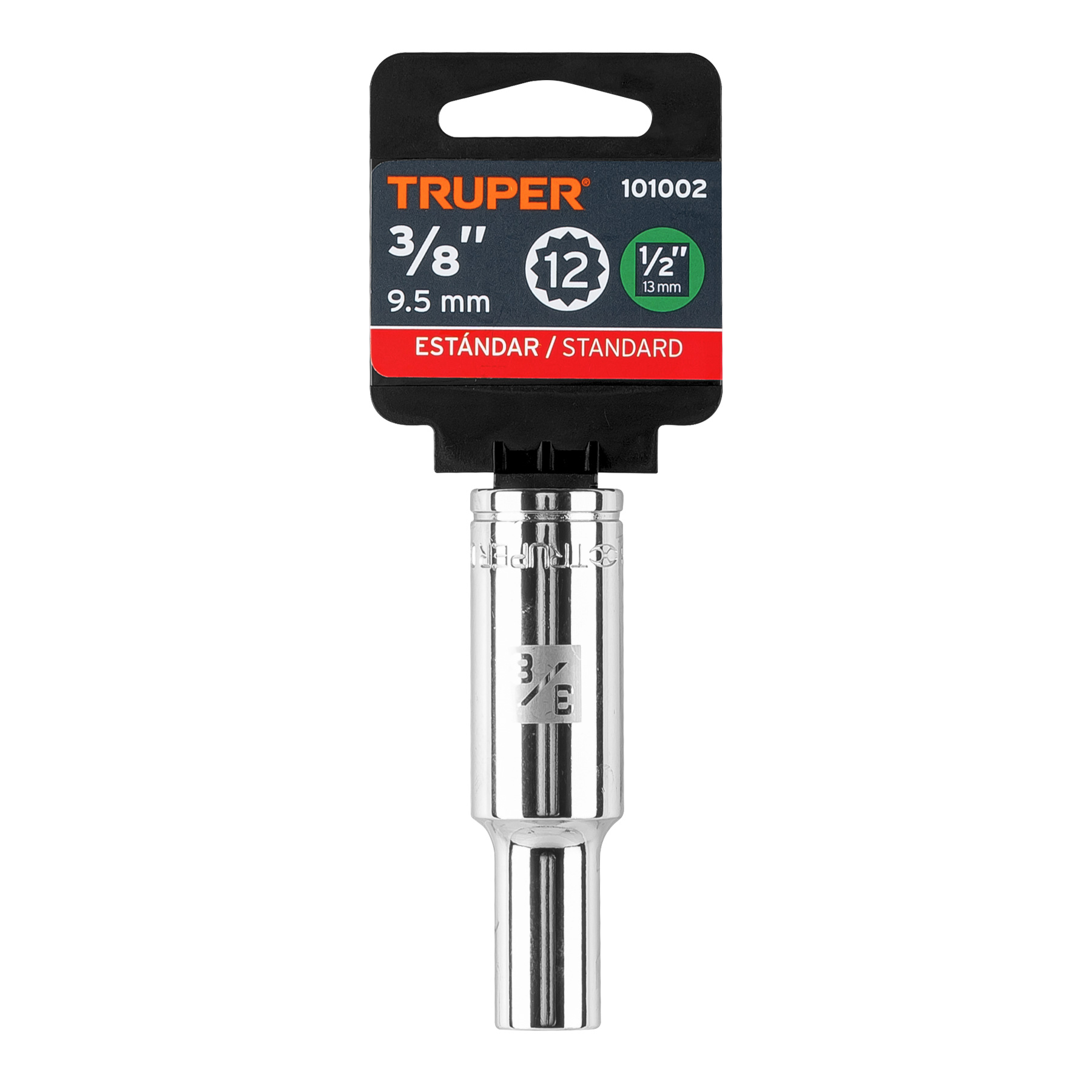 Dado largo de 3/8' 12 puntas, cuadro 1/2', Truper