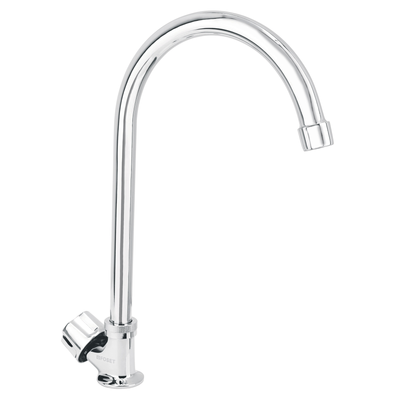 Llave individual para fregadero, cuello curvo, Basic