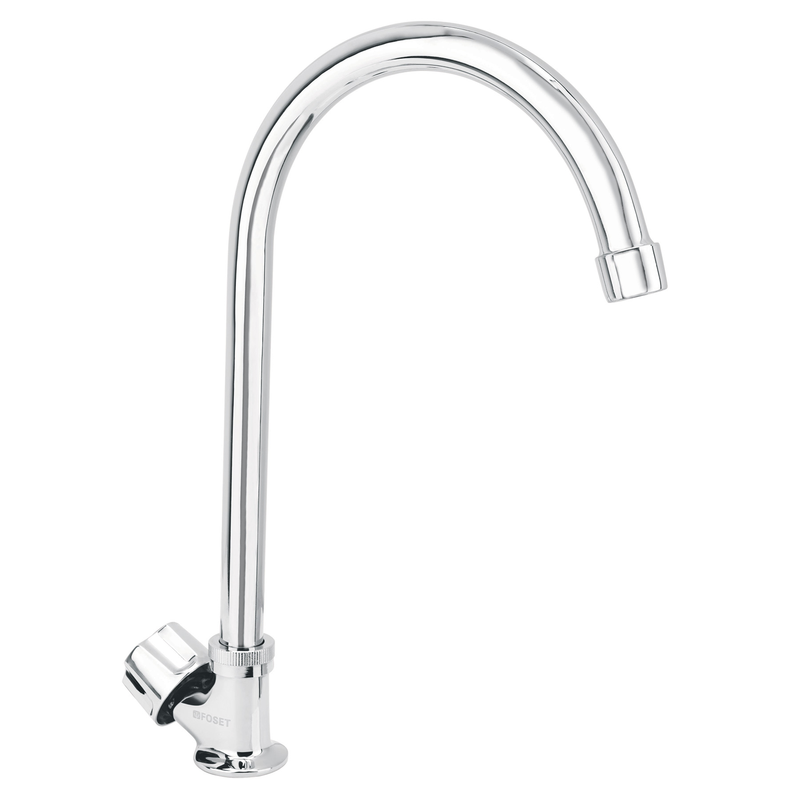 Llave individual para fregadero, cuello curvo, Basic