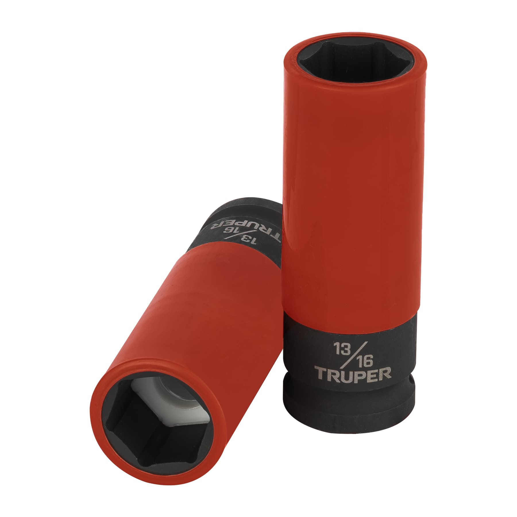 Dado largo impacto, 13/16', 6 p, protec plástica,cuadro 1/2'