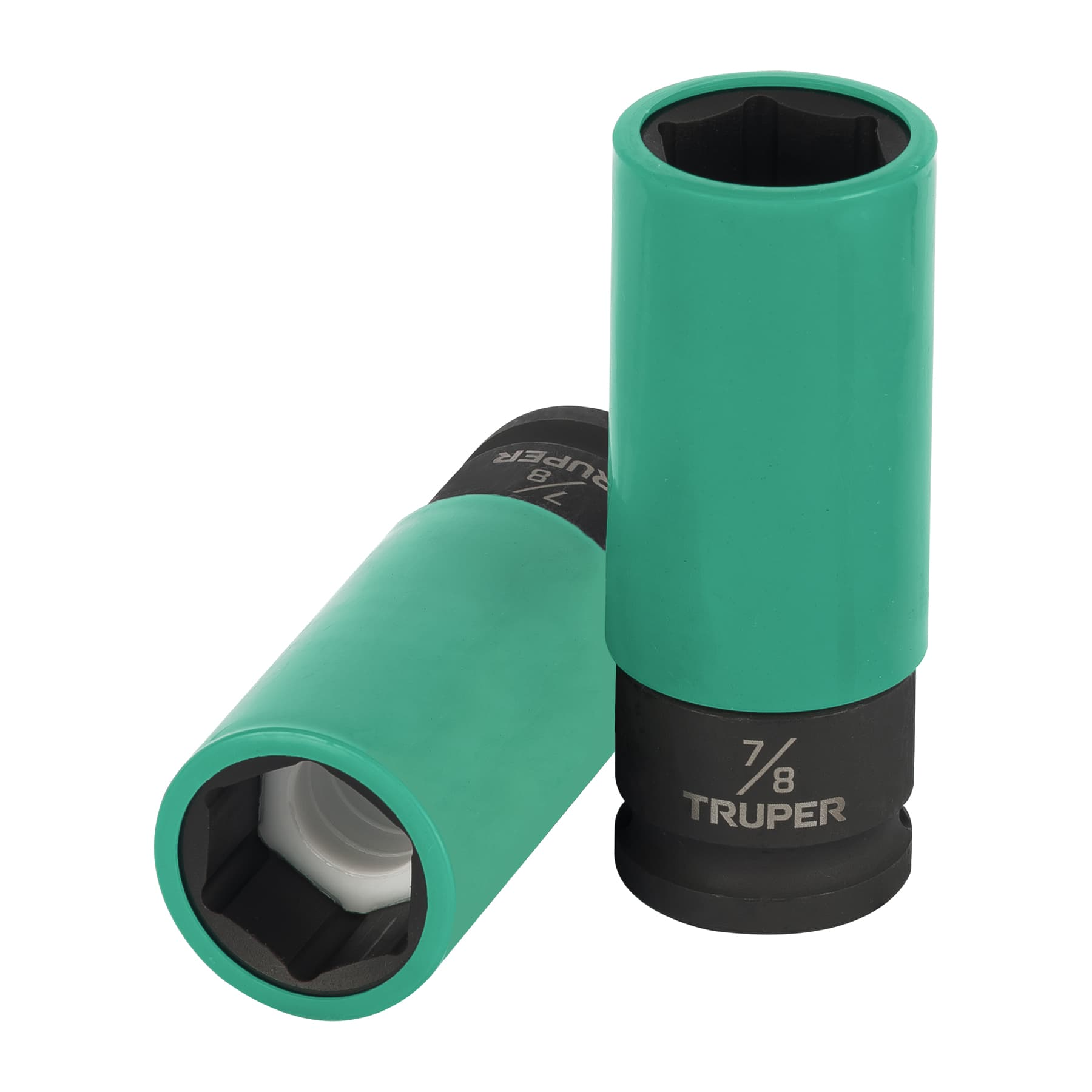 Dado largo impacto, 7/8', 6 p, protec plástica, cuadro 1/2'