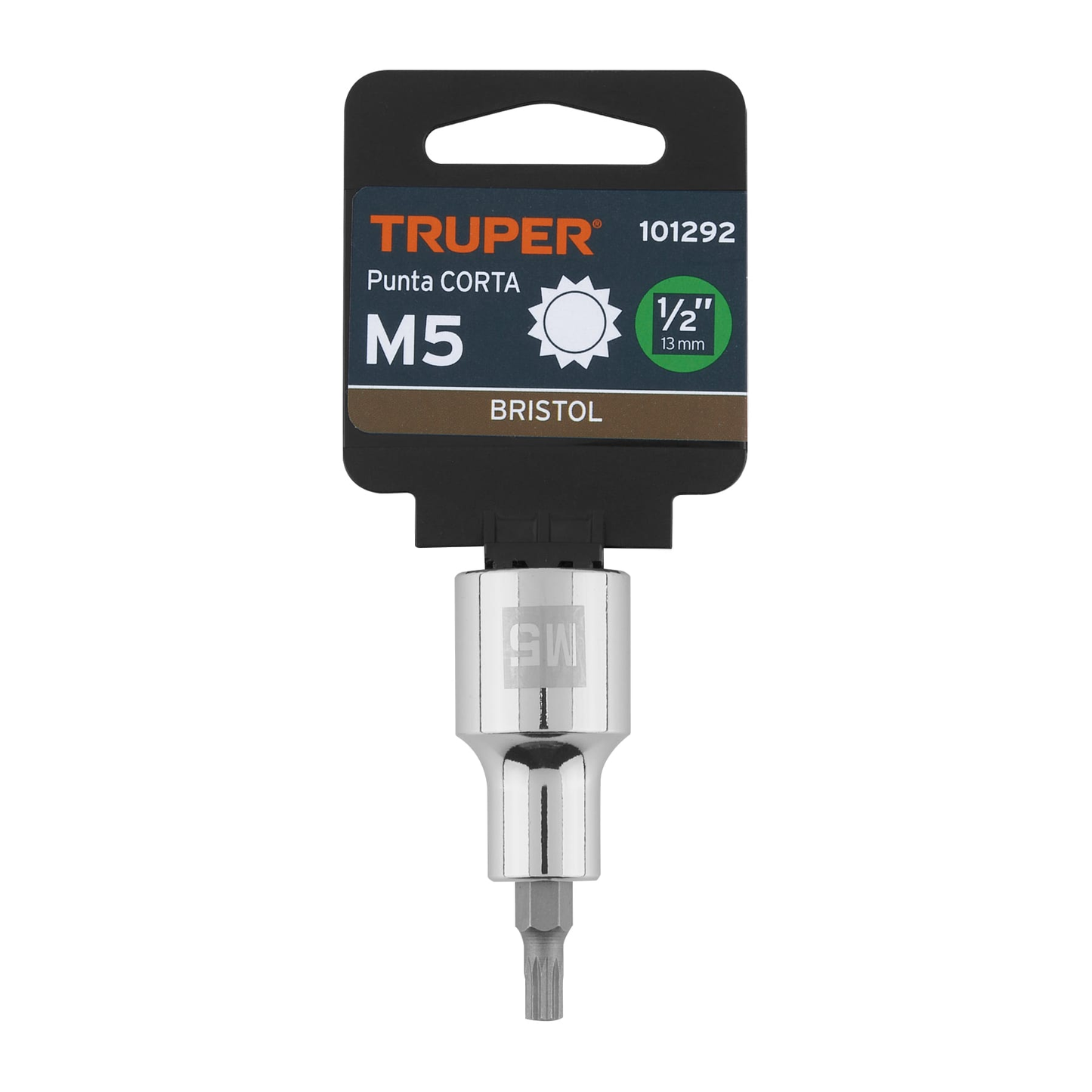 Dado punta corta bristol M5x55mm, cuadro 1/2'