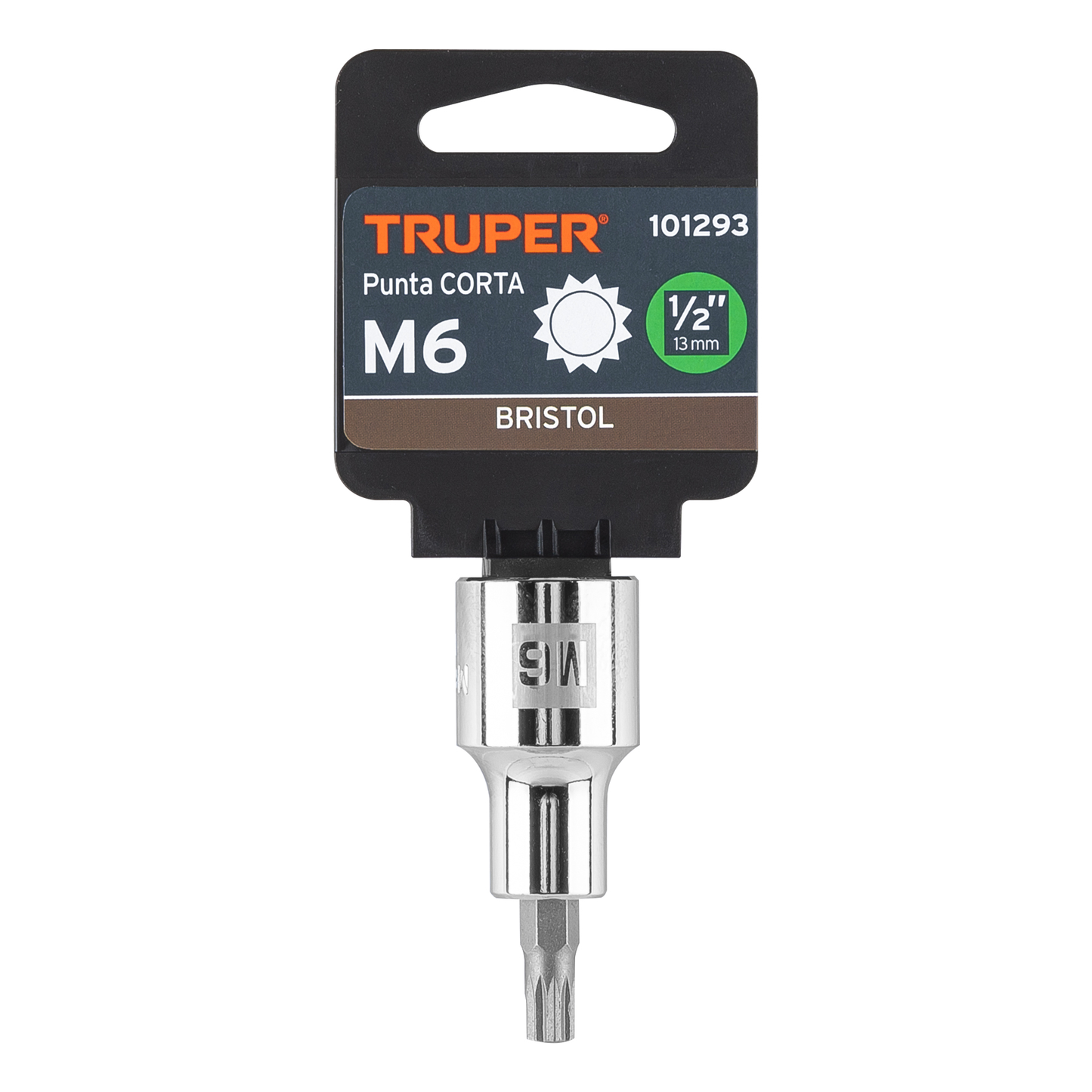 Dado punta corta bristol M6x55mm, cuadro 1/2'