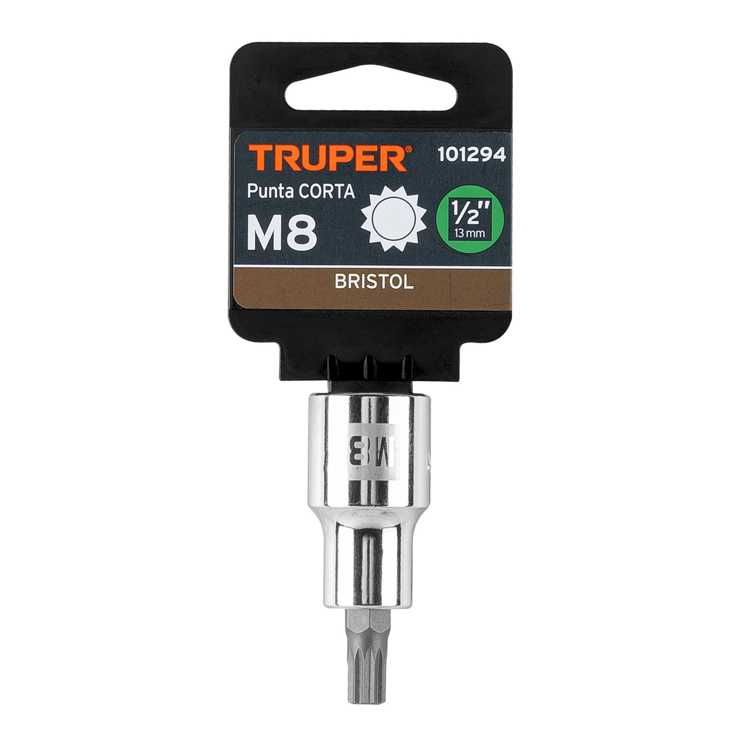 Dado punta corta bristol M8x55mm, cuadro 1/2'