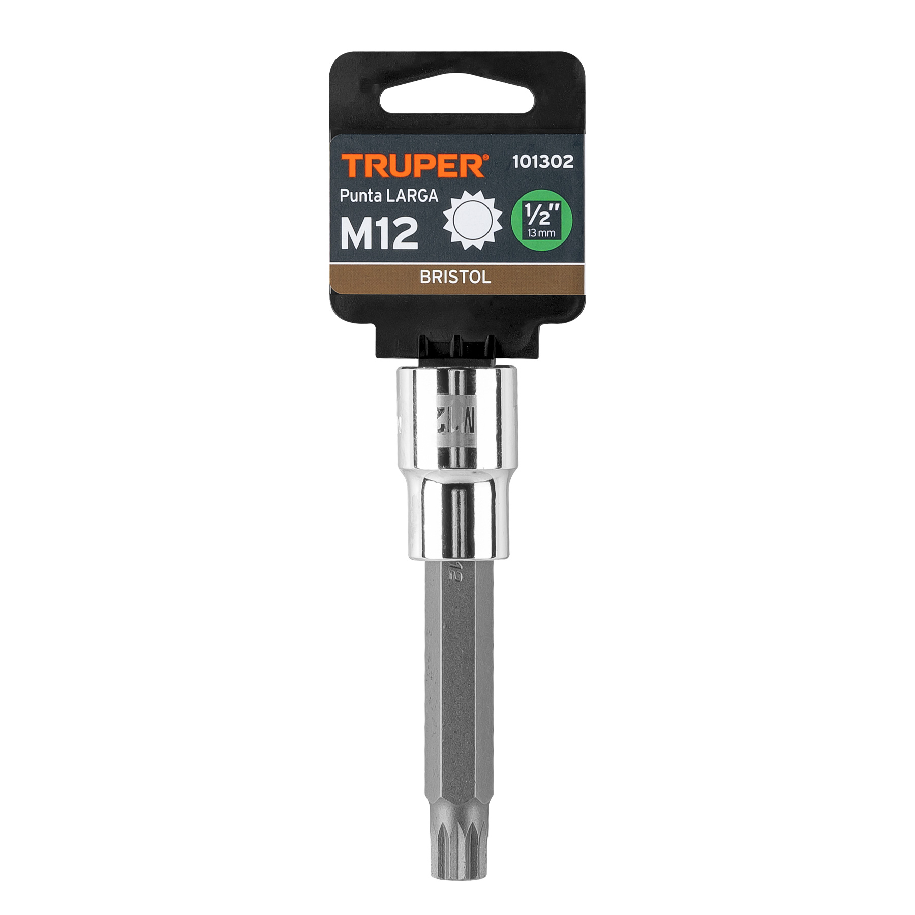 Dado punta larga bristol M12x100mm, cuadro 1/2'