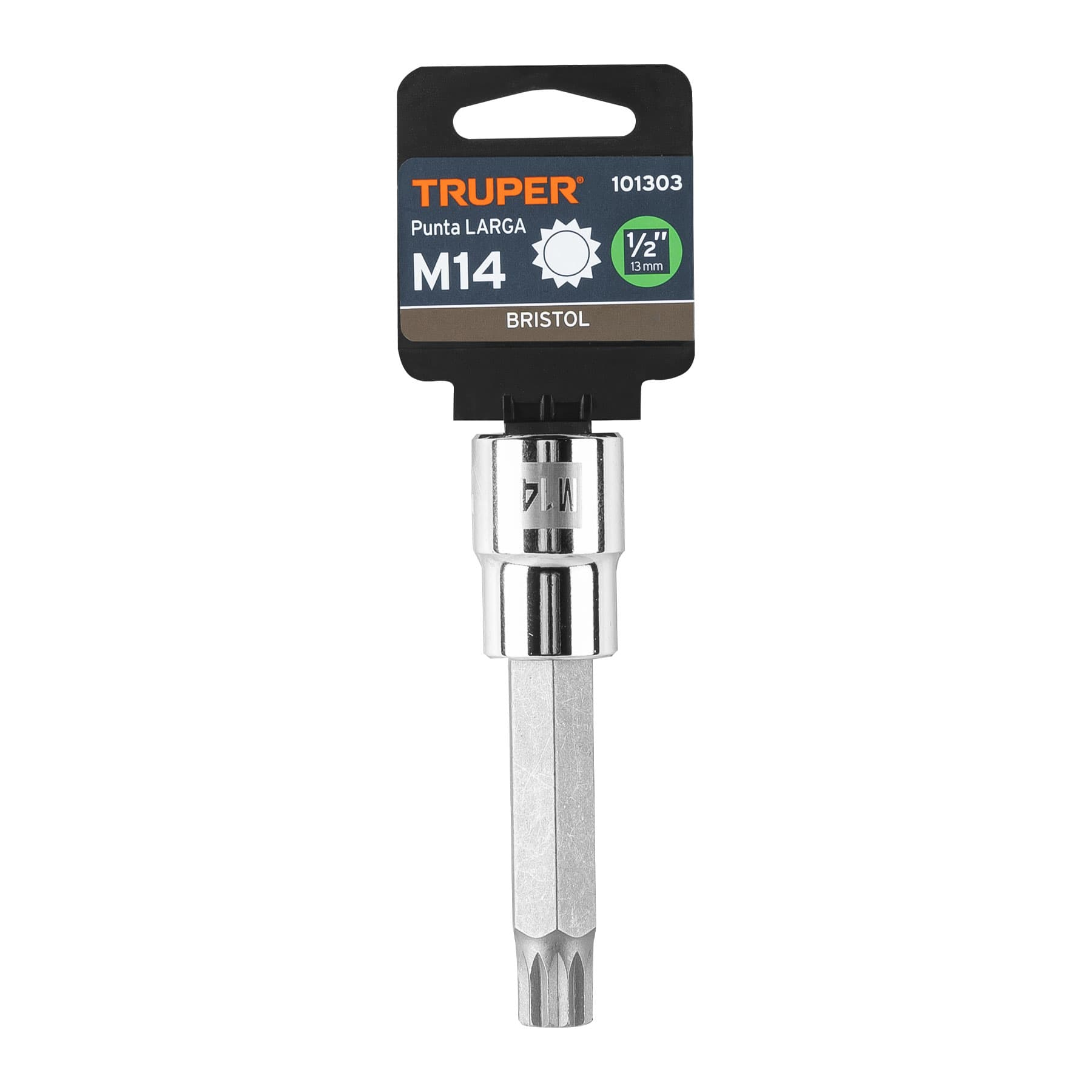 Dado punta larga bristol M14x100mm, cuadro 1/2'