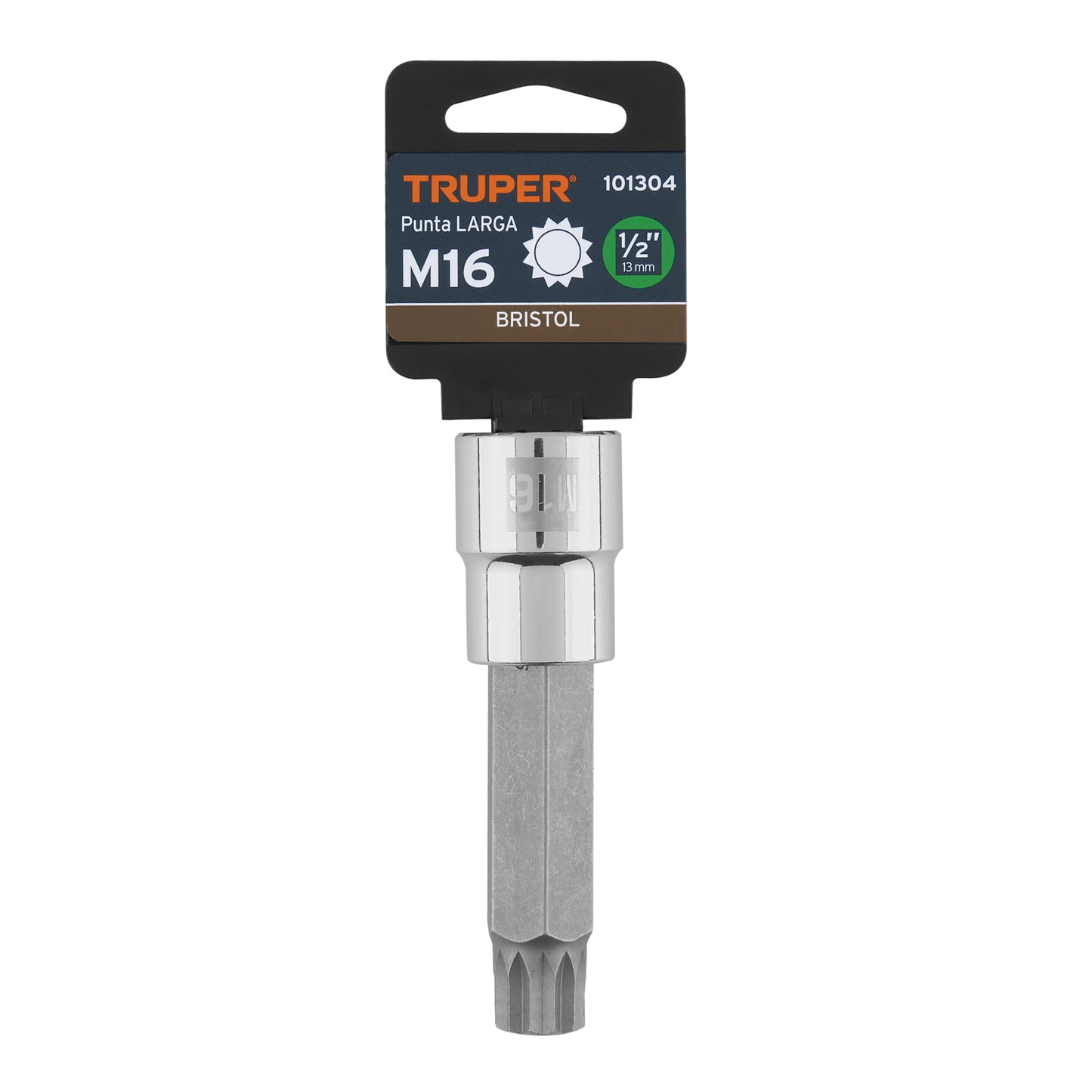 Dado punta larga bristol M16x100mm, cuadro 1/2'