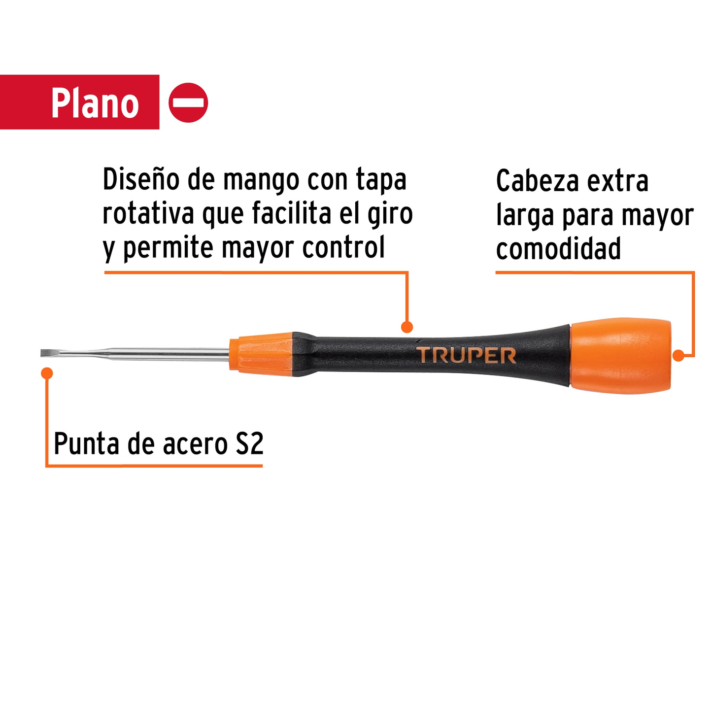 Desarmador de precisión plano de 1.8 mm