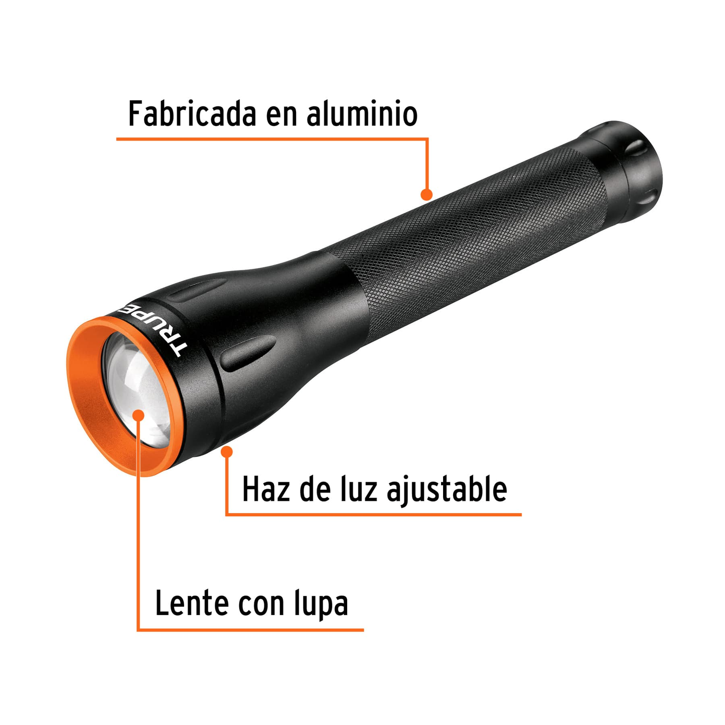 Linterna LED recargable de aluminio, 650 lúmenes