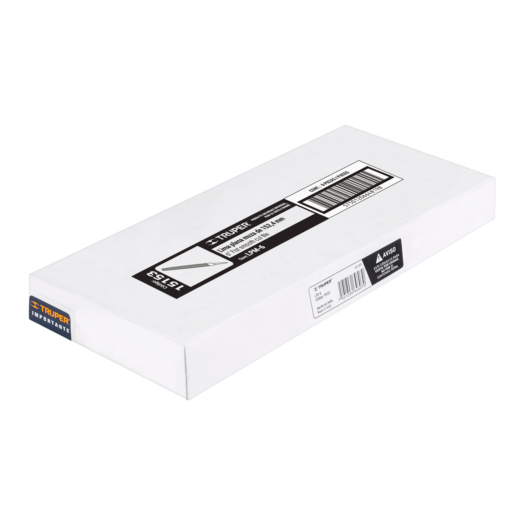 Lima triángulo doble 6"