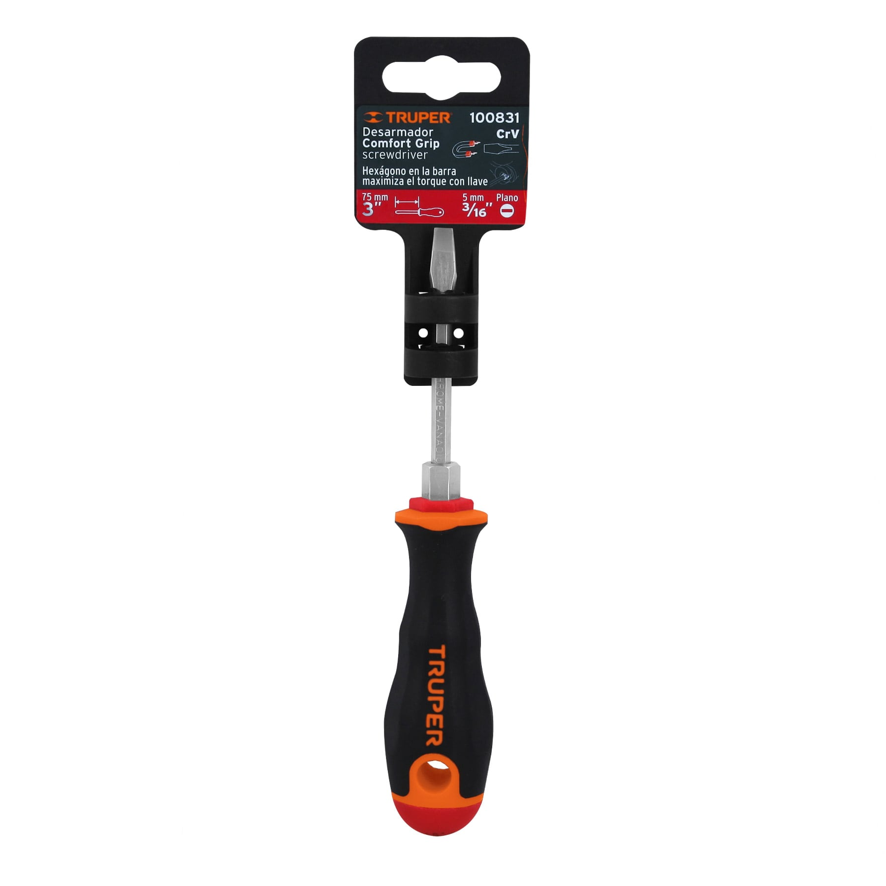 DESARMADOR MANGO COMFORT GRIP 3/16"X3"