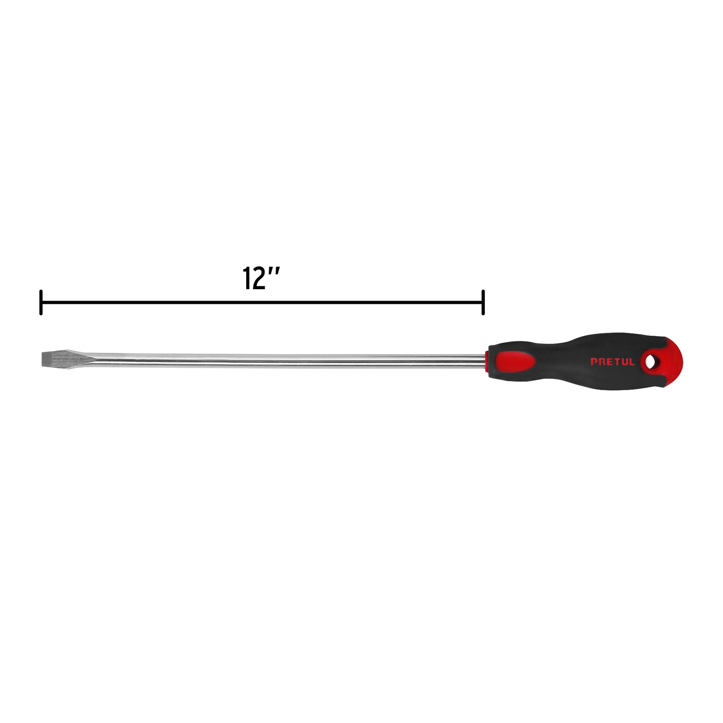 Desarmador plano, 3/8' x 12', mango Comfort Grip, Pretul