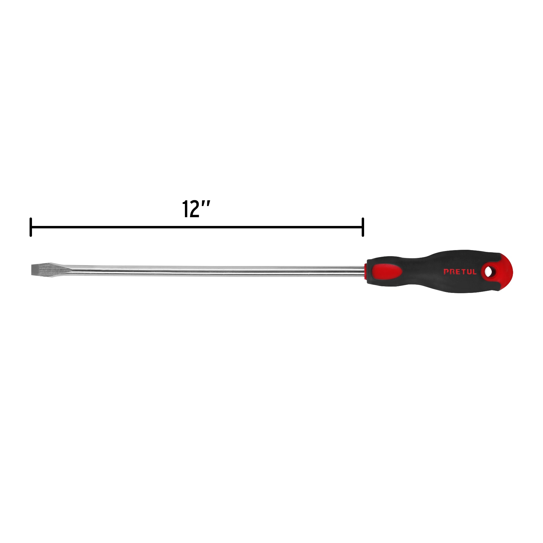 Desarmador plano, 3/8' x 12', mango Comfort Grip, Pretul