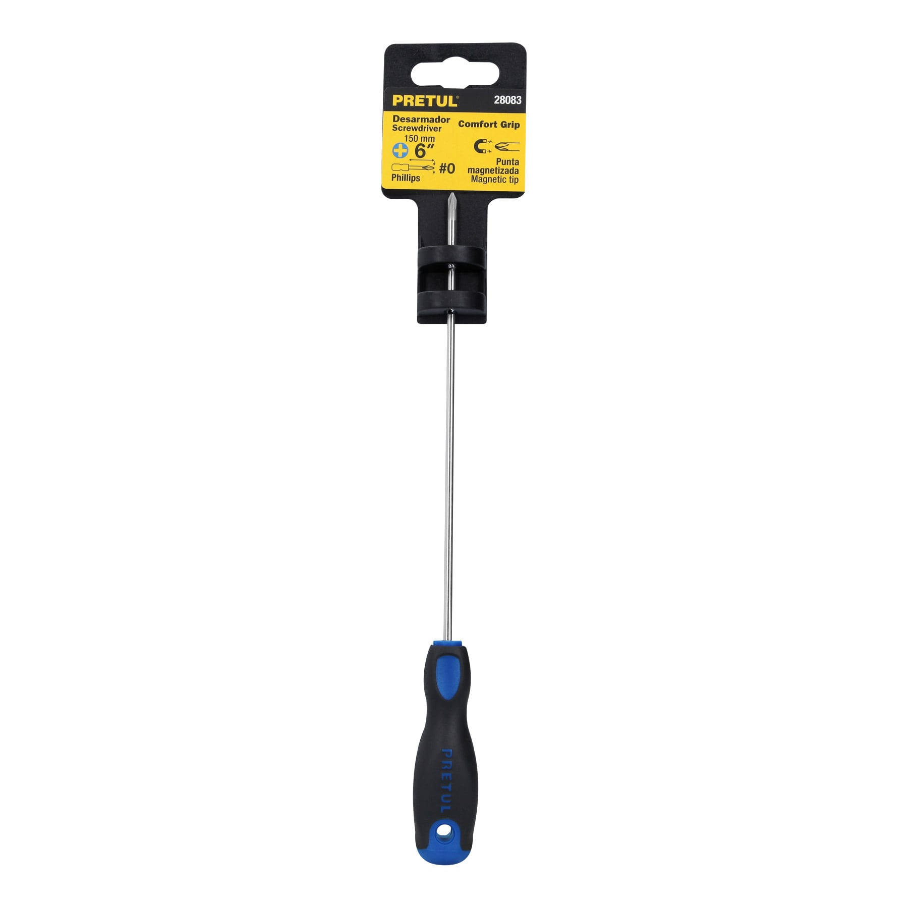 Desarmador punta Phillips,1/8x6', mango Comfort Grip, Pretul