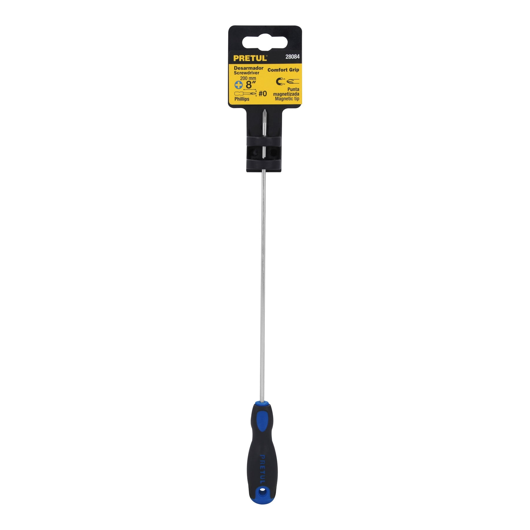 Desarmador punta Phillips,1/8x8', mango Comfort Grip, Pretul