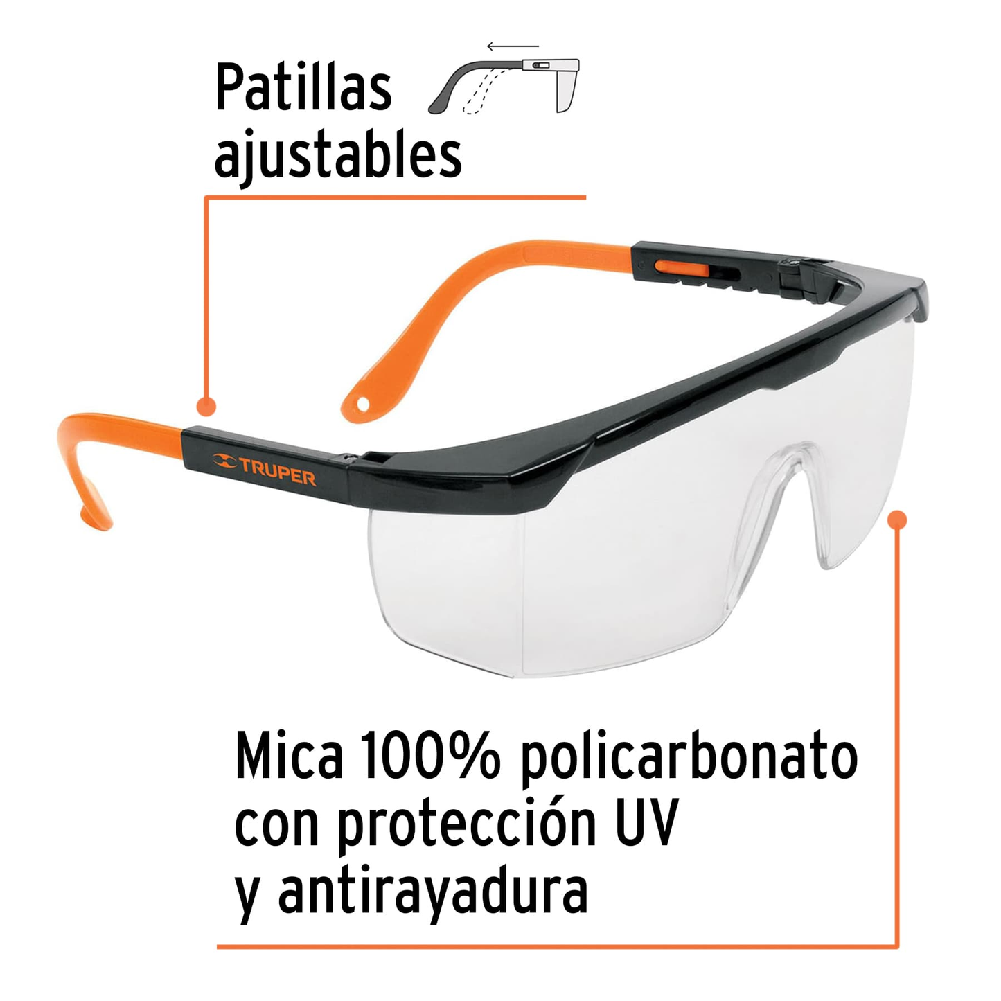 Lentes de seguridad mica clara con antiempaño, Classic