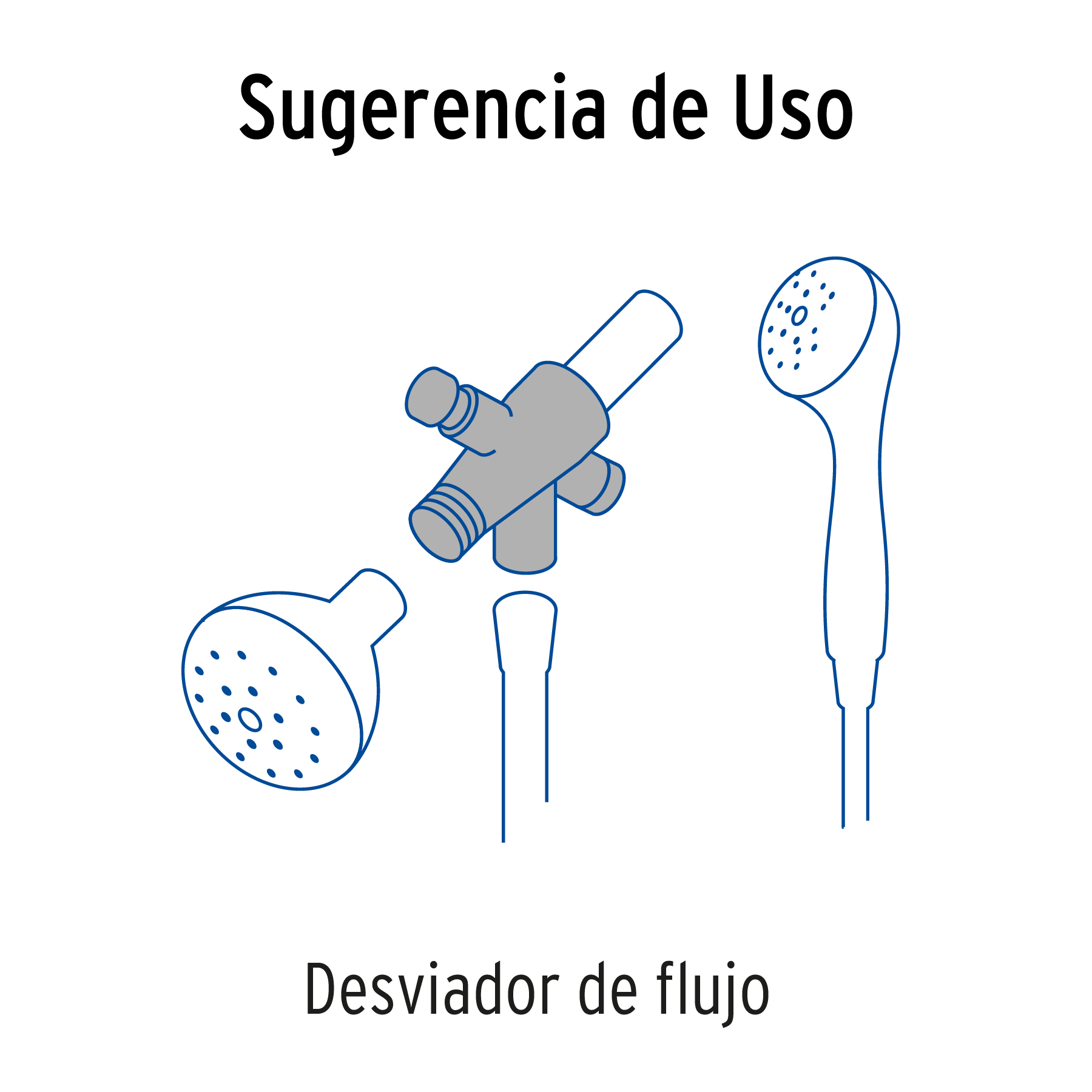 Desviador de flujo para regadera de teléfono