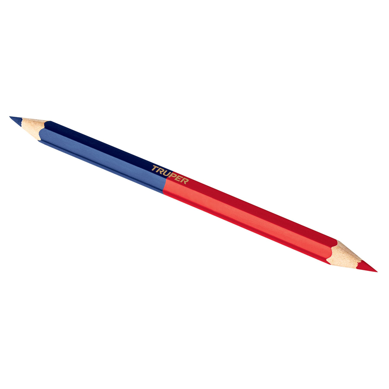 Lápiz bicolor grueso para carpintero, 18cm
