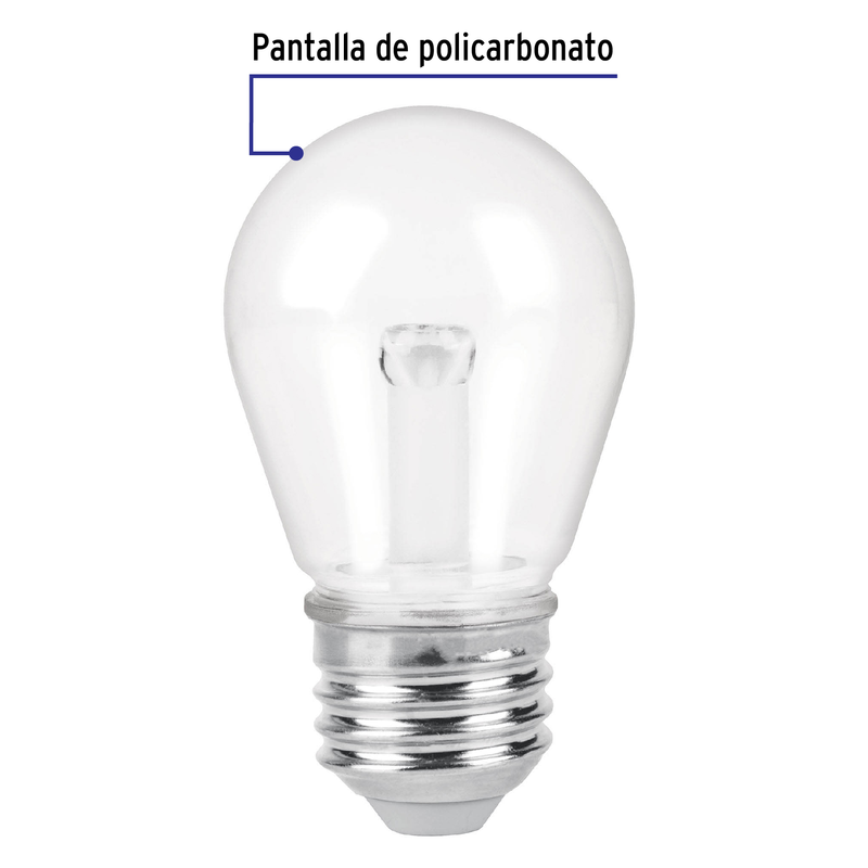 Lámpara LED S14 de 1 W, luz cálida