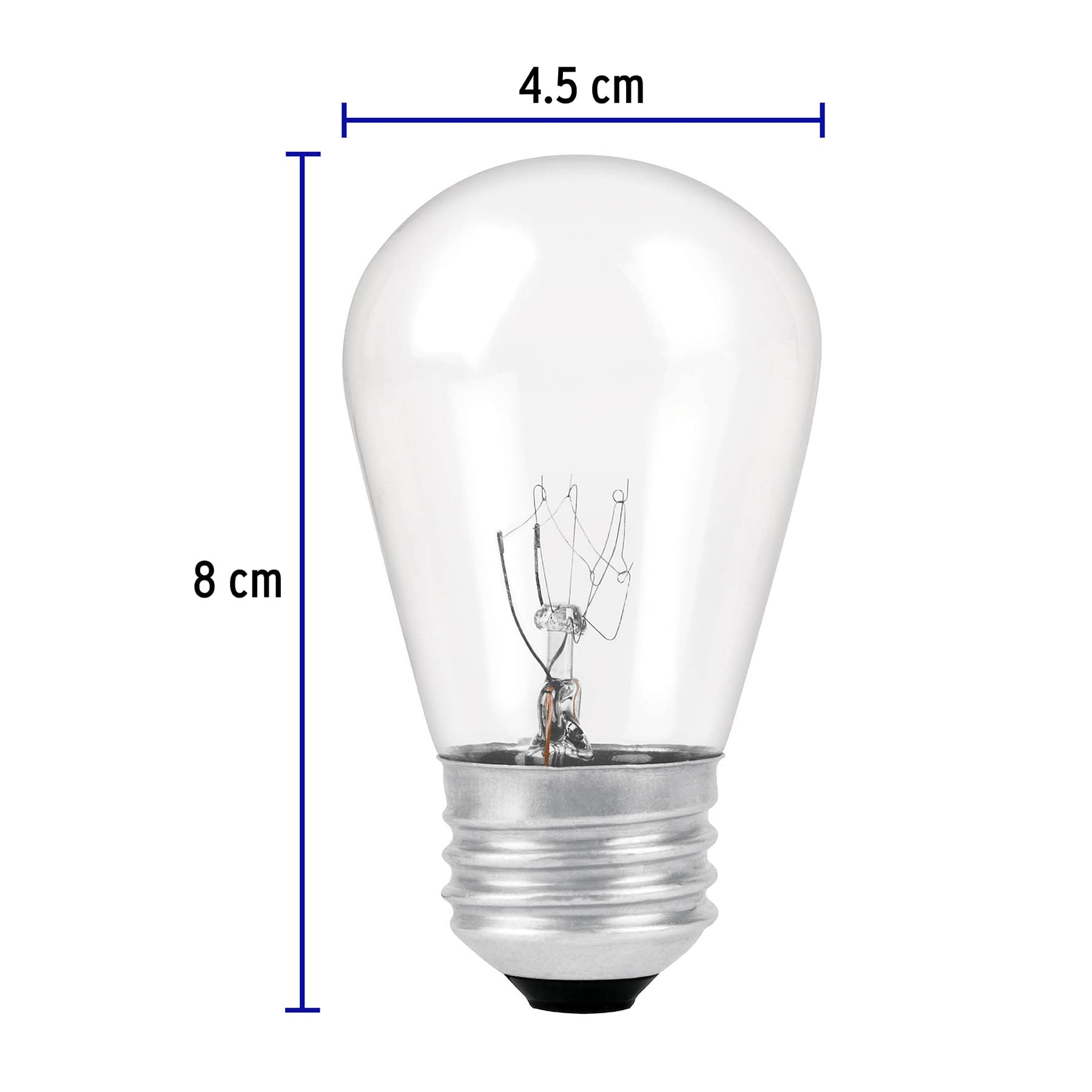 Lámpara incandescente S14 de 11 W, 2200 K, E26/E27
