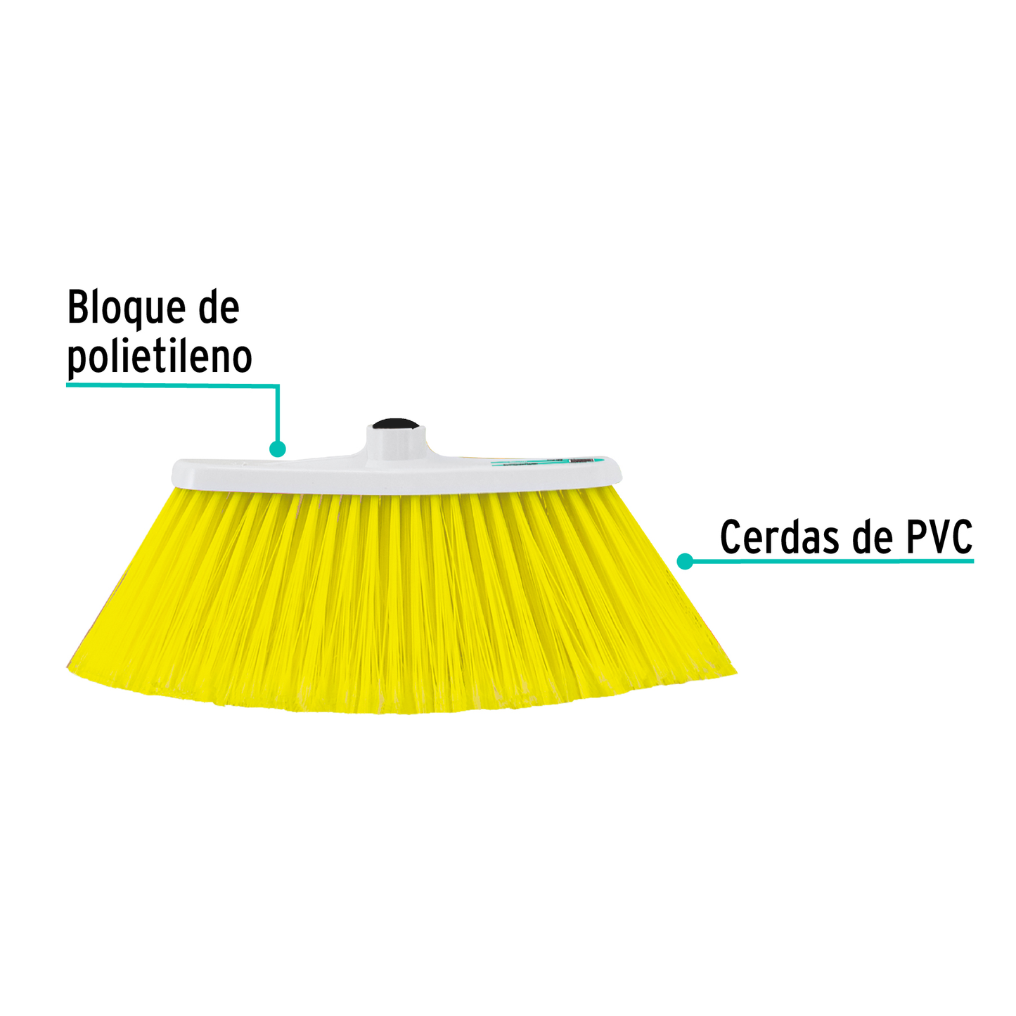Escoba de vinilo, tipo cepillo sin bastón, chica