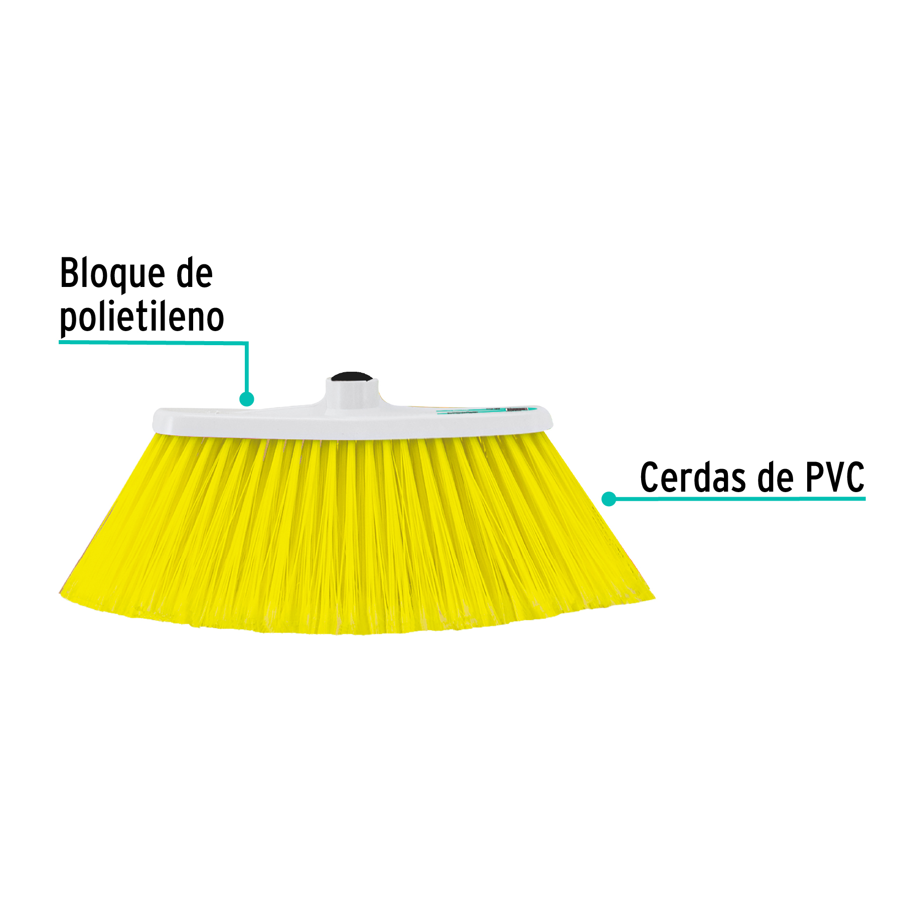 Escoba de vinilo, tipo cepillo sin bastón, chica