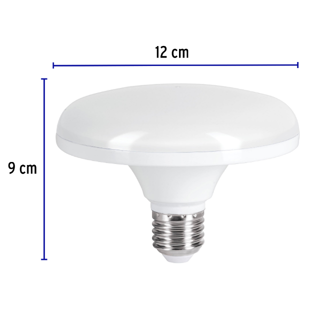 Lámpara de LED tipo OVNI 12W, luz cálida