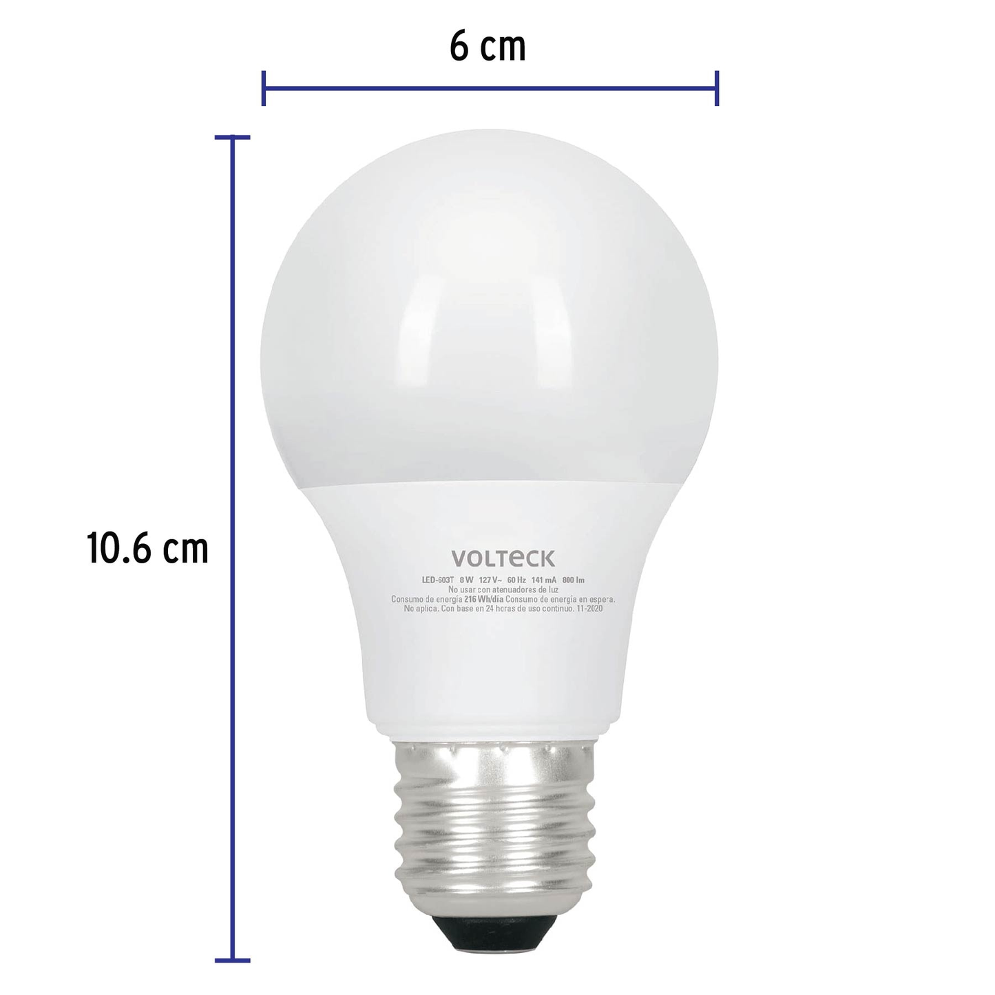 Lámpara de LED bulbo con 3 niveles de temperatura