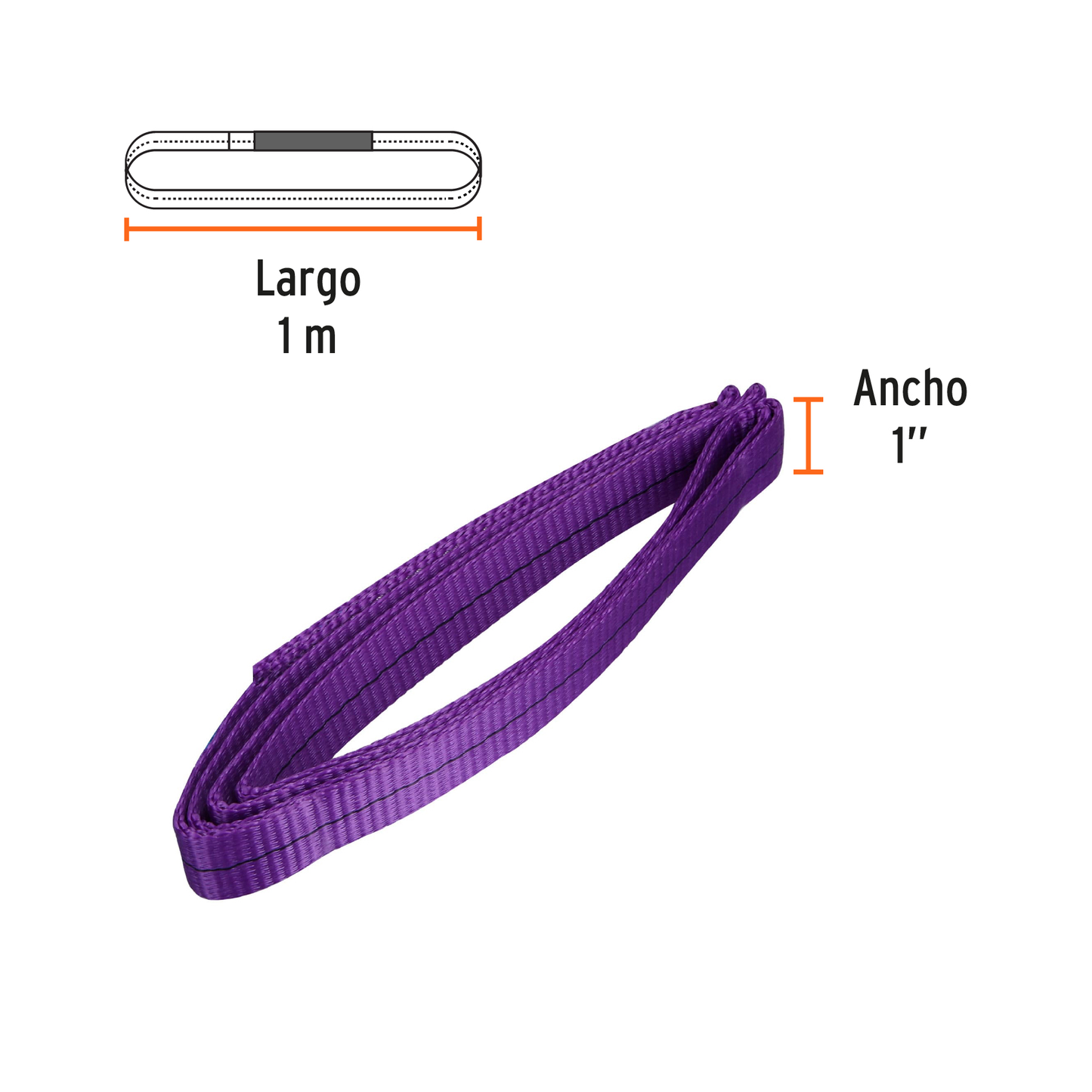 Eslinga redonda sin fin 1 ton x 1 m