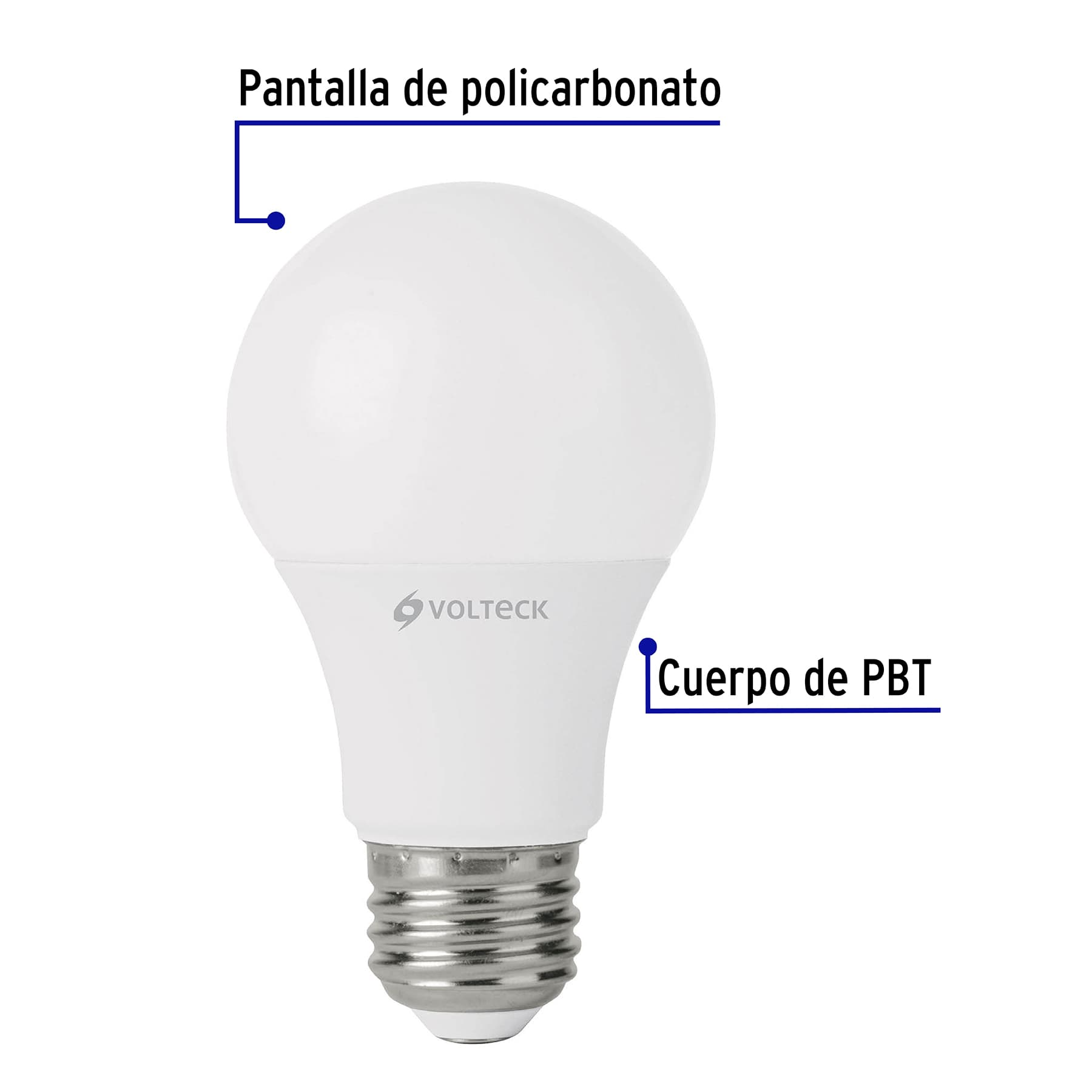 Lámpara de LED atenuable tipo bulbo 9 W, luz de día