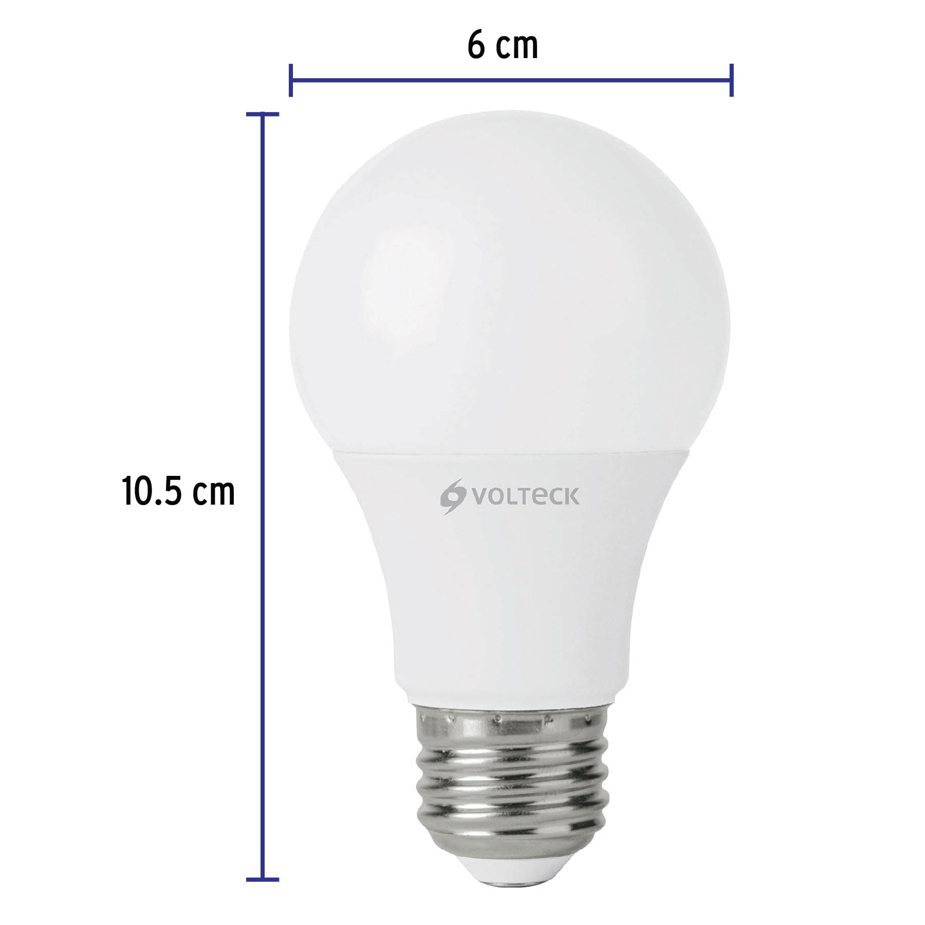 Lámpara de LED atenuable tipo bulbo 9 W, luz de día