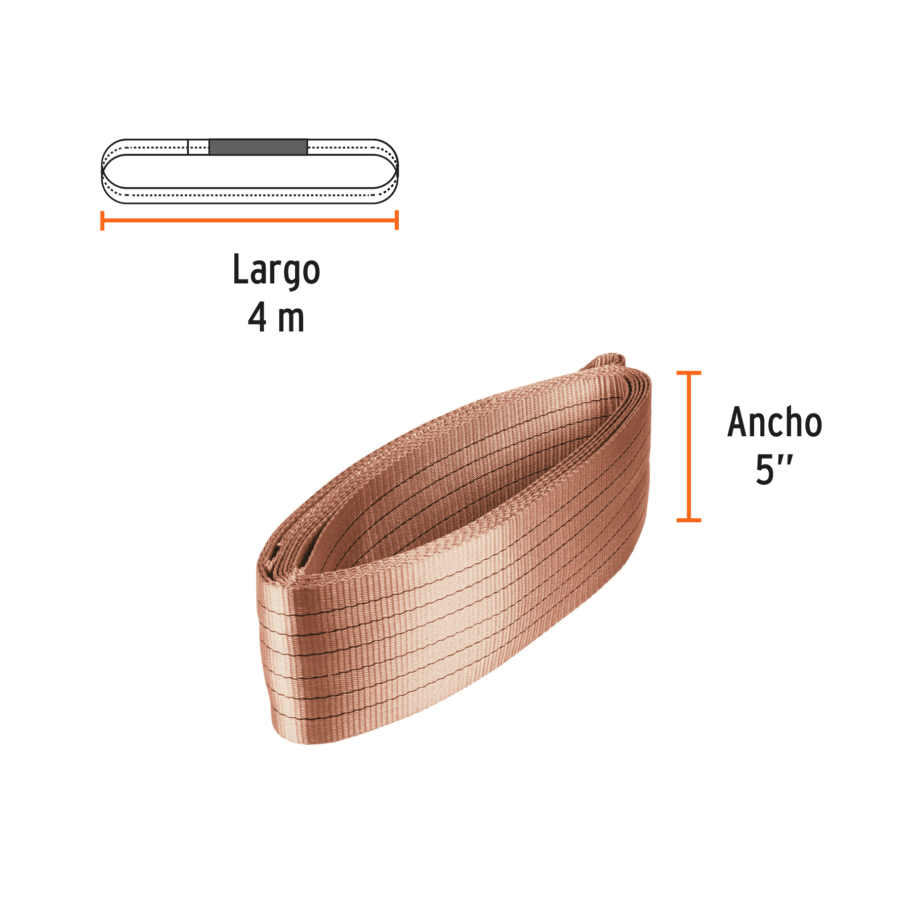 Eslinga redonda sin fin 6 ton x 4 m