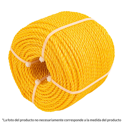 Kilo de cuerda torcida de polipropileno amarilla de 4 mm