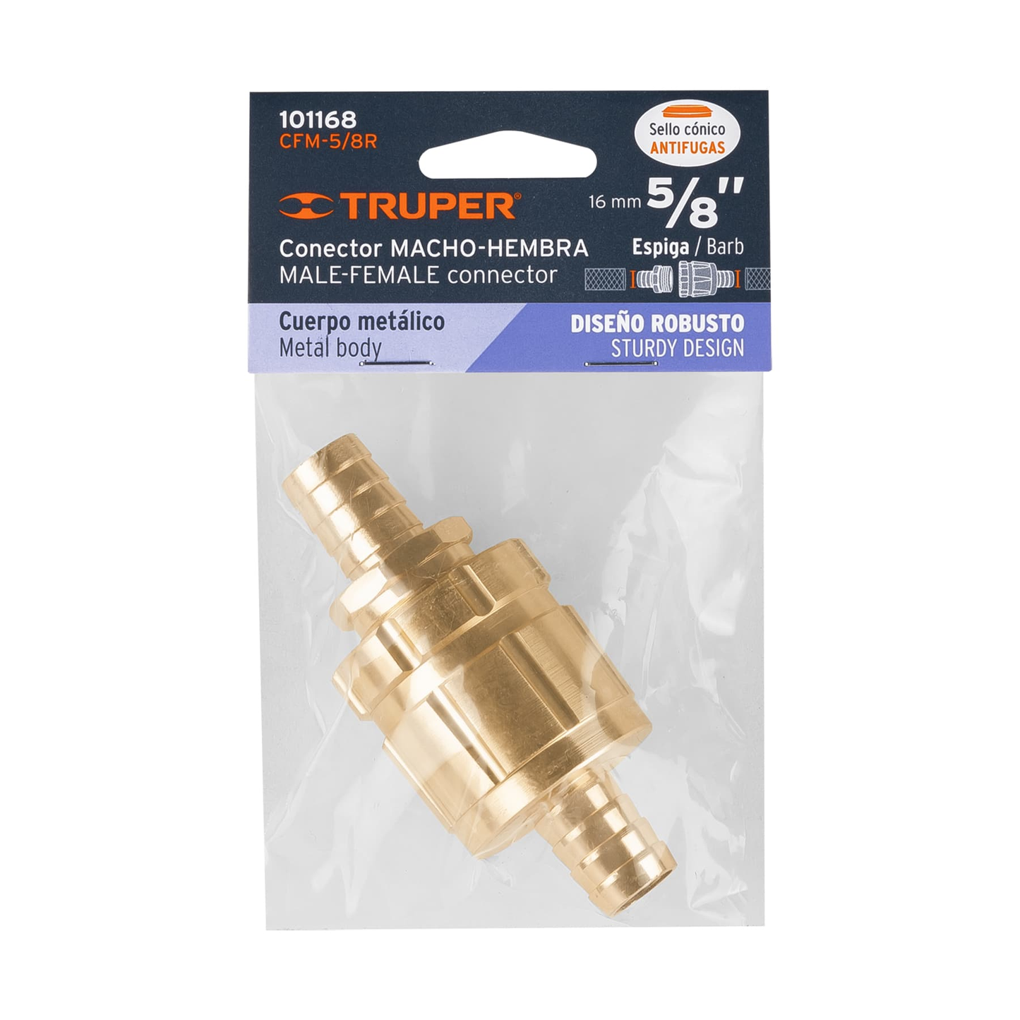 Juego de conectores robustos de aluminio 5/8',macho/hembra