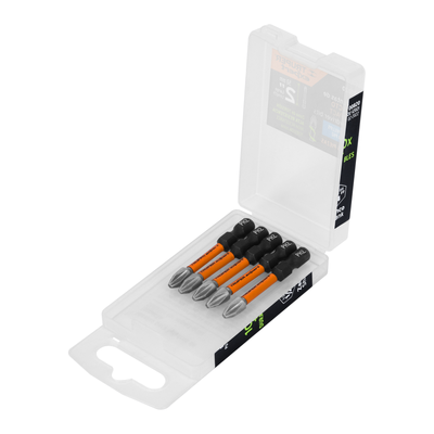 JUEGO DE 5 PUNTAS DE IMPACTO  Phillips PH2 x 2',Truper Expert